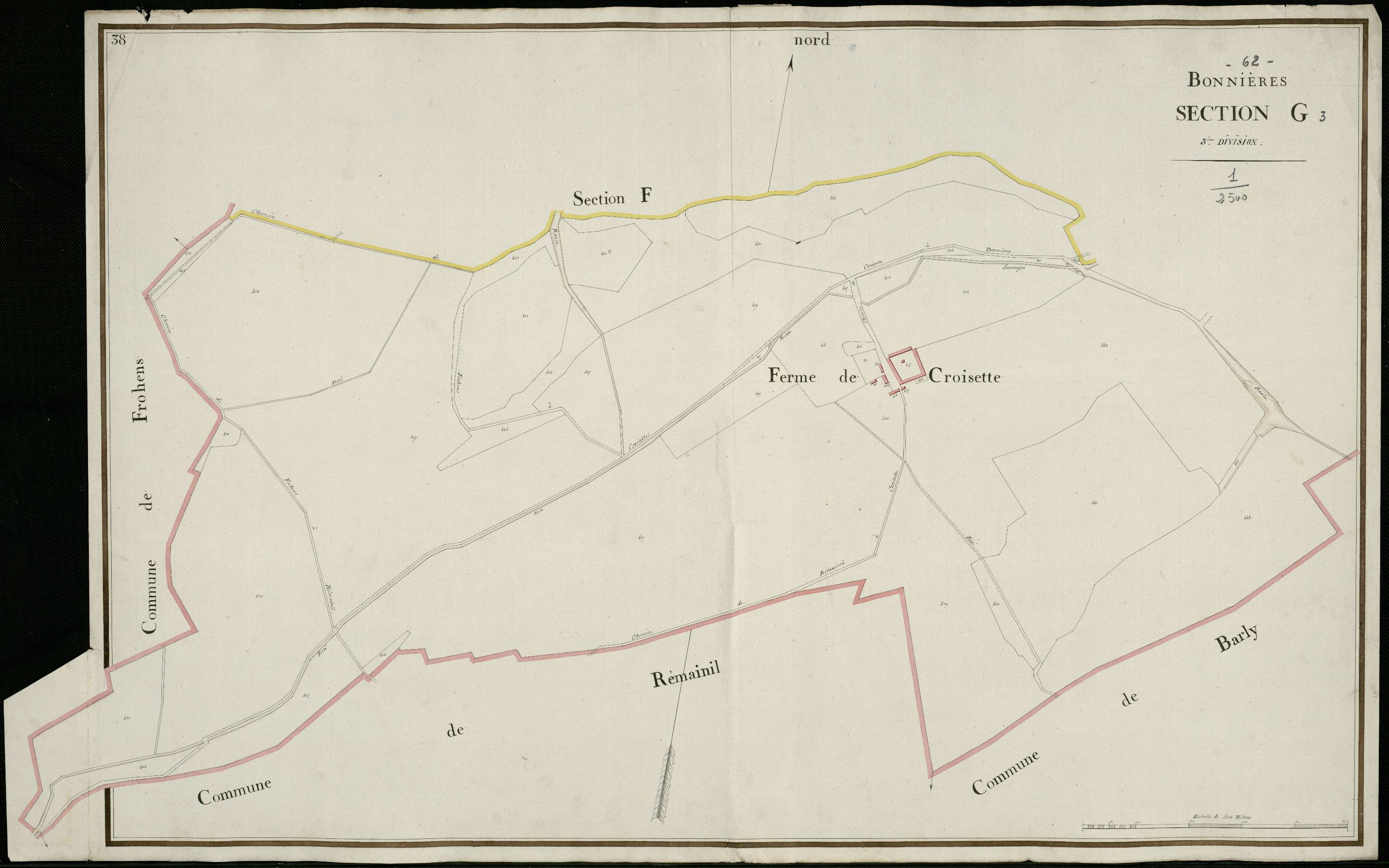 Bonnières - Section G, 3e feuille
