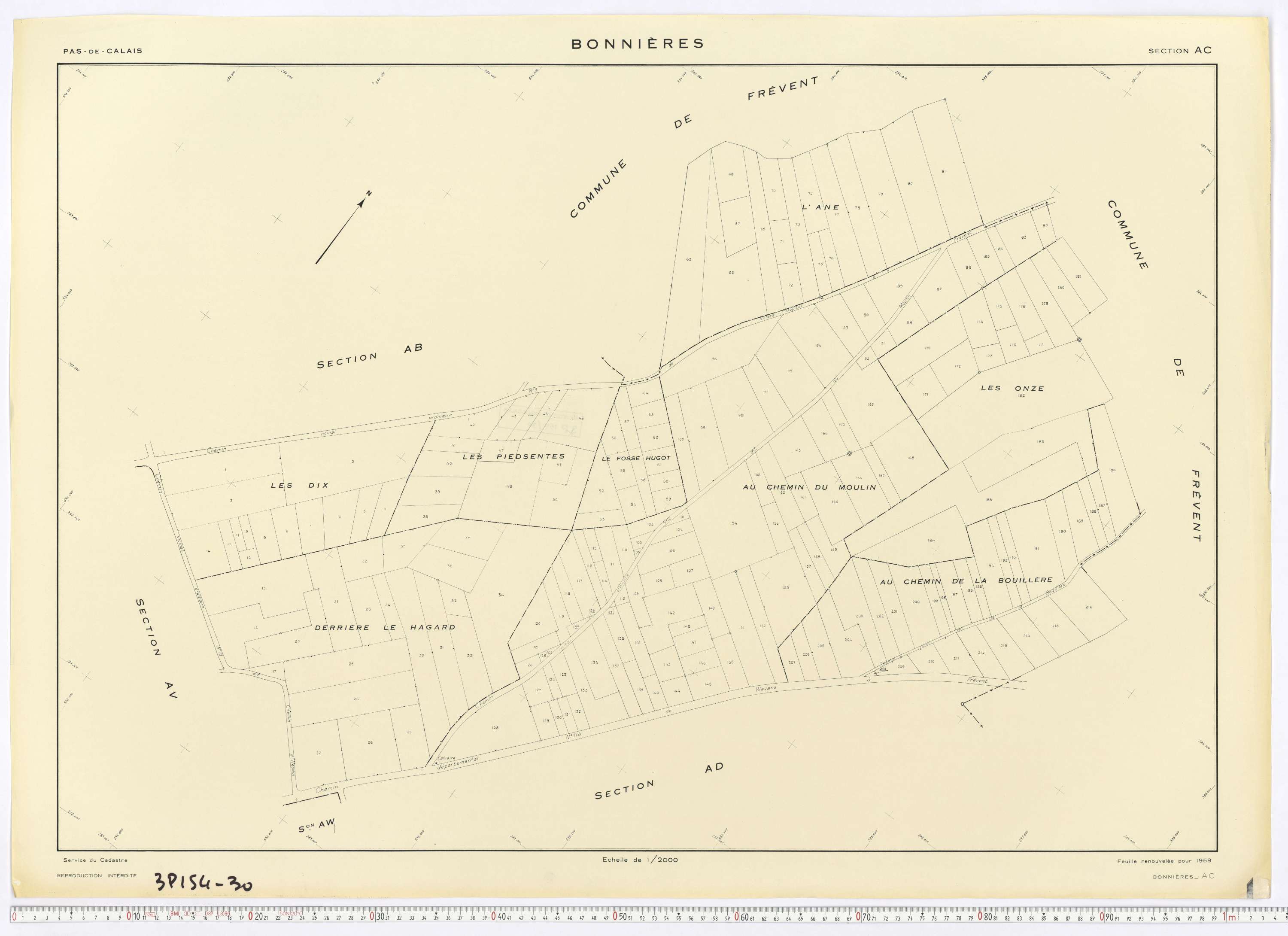 Bonnières - Section AC.