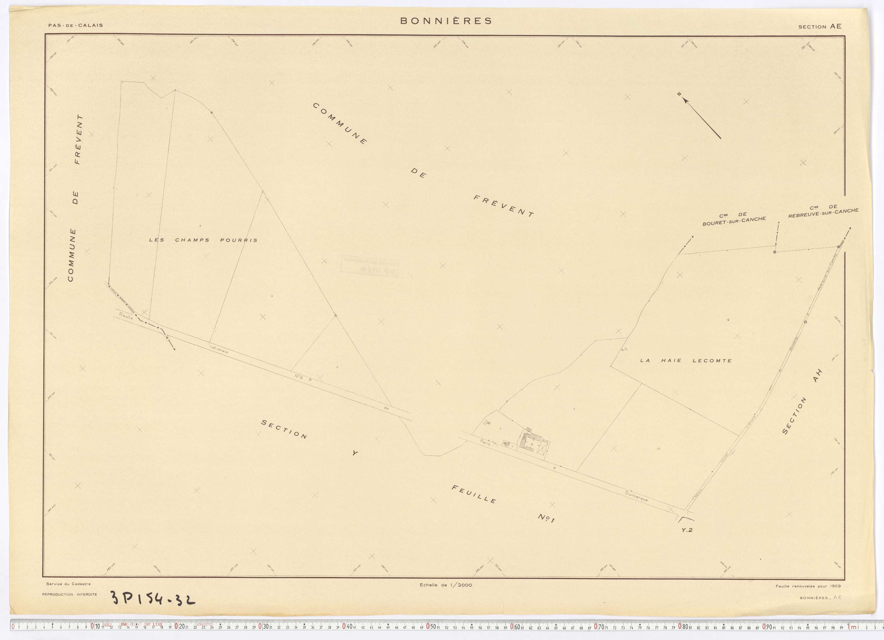 Bonnières - Section AE.