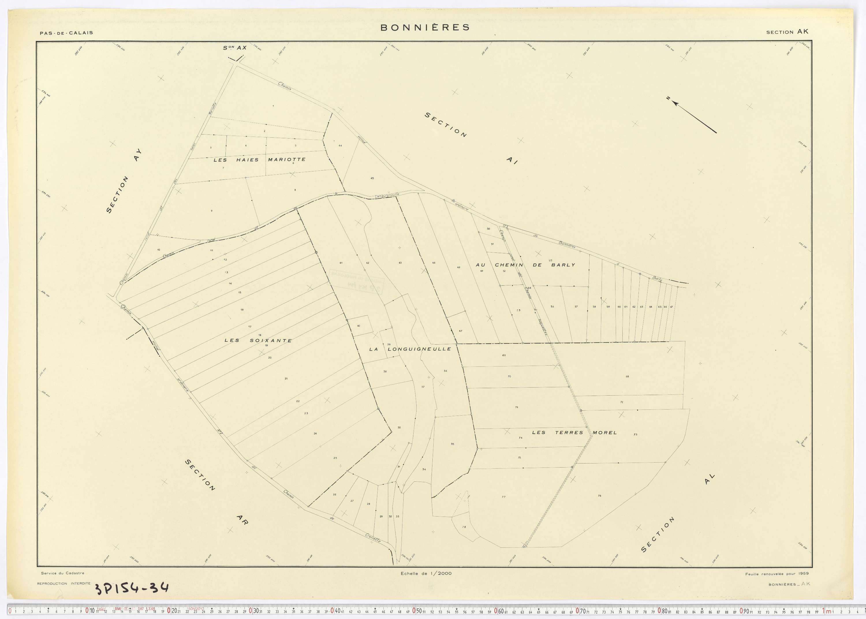 Bonnières - Section AK.