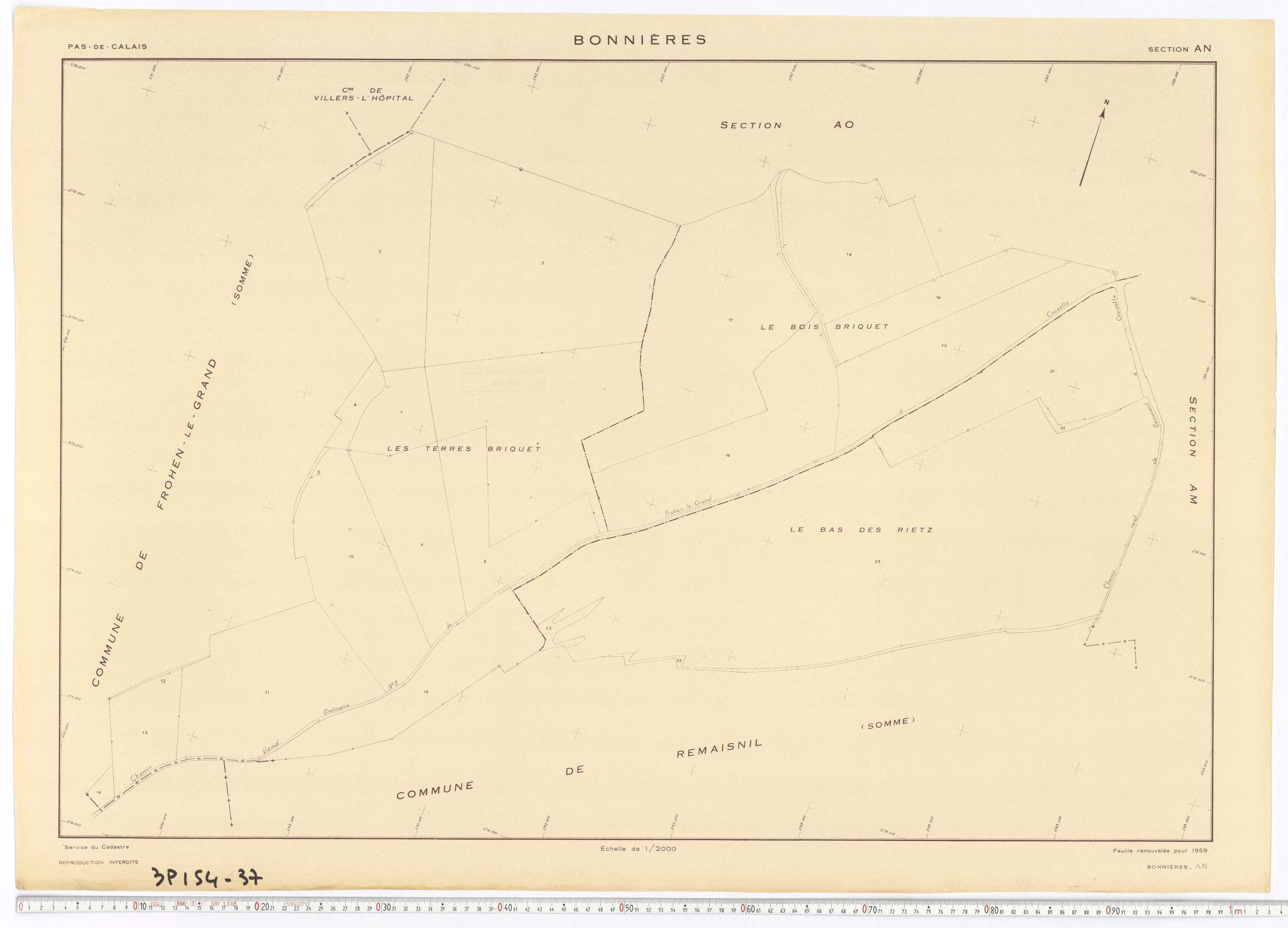 Bonnières - Section AN.