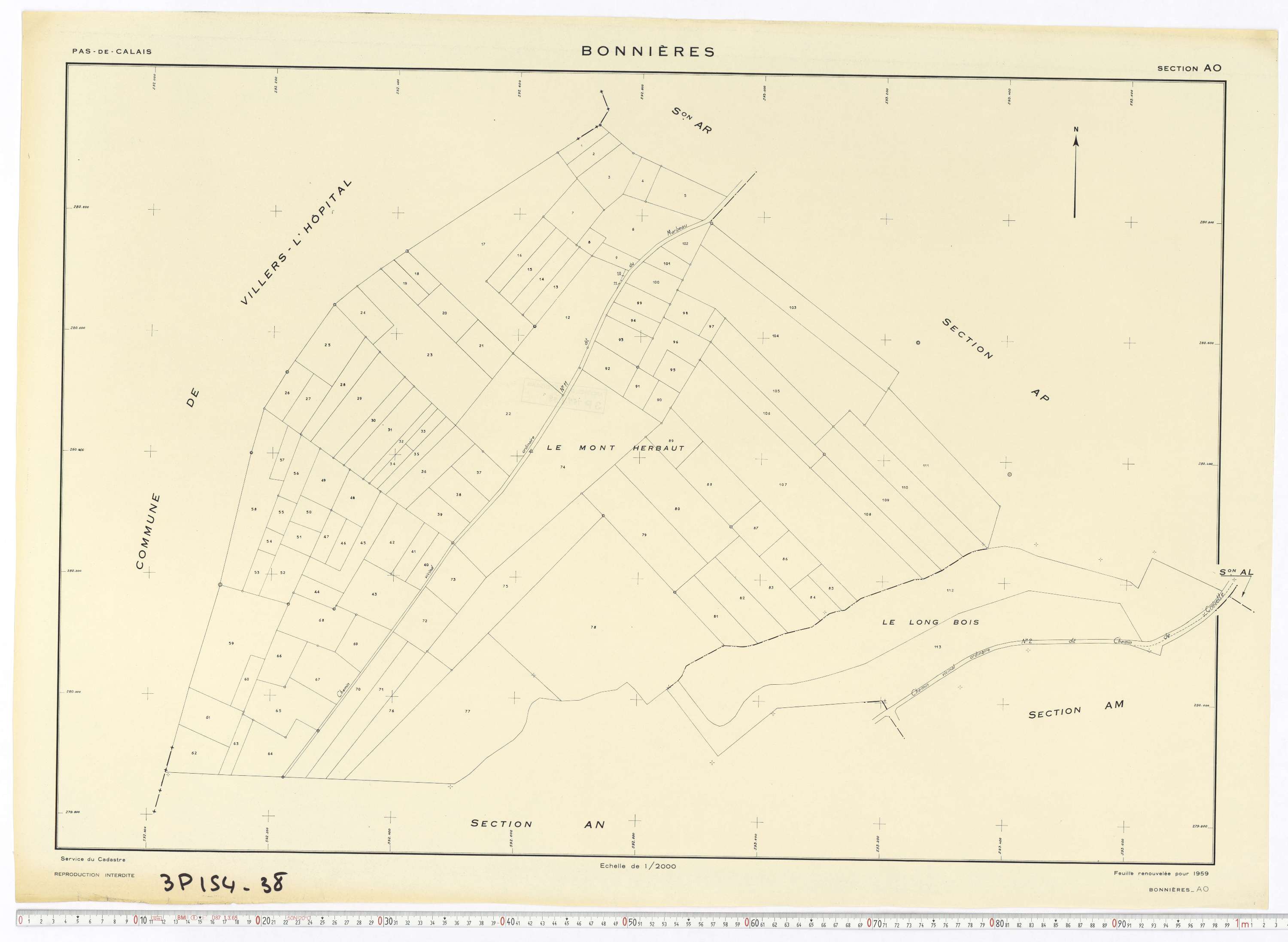 Bonnières - Section AO.