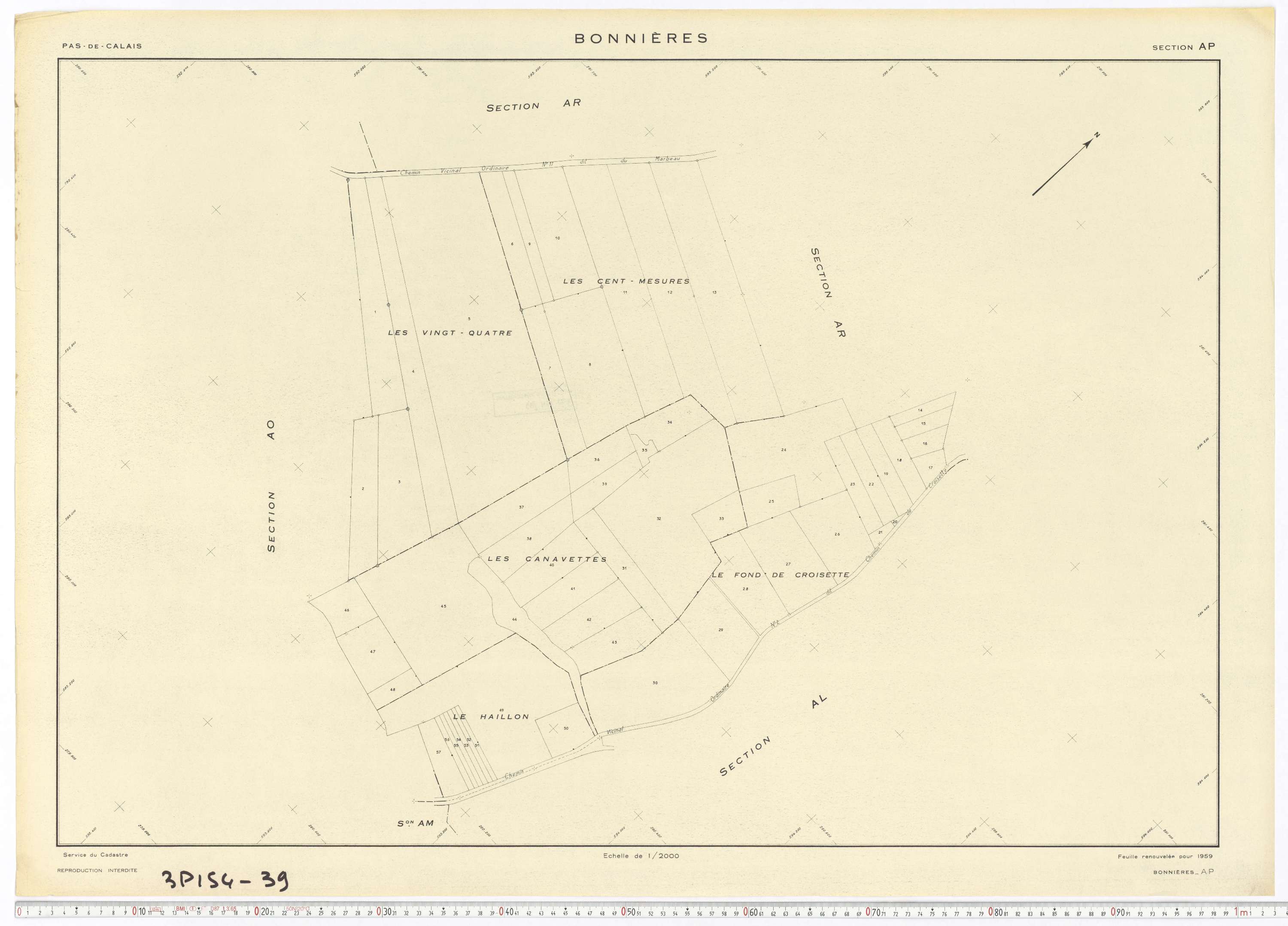 Bonnières - Section AP.