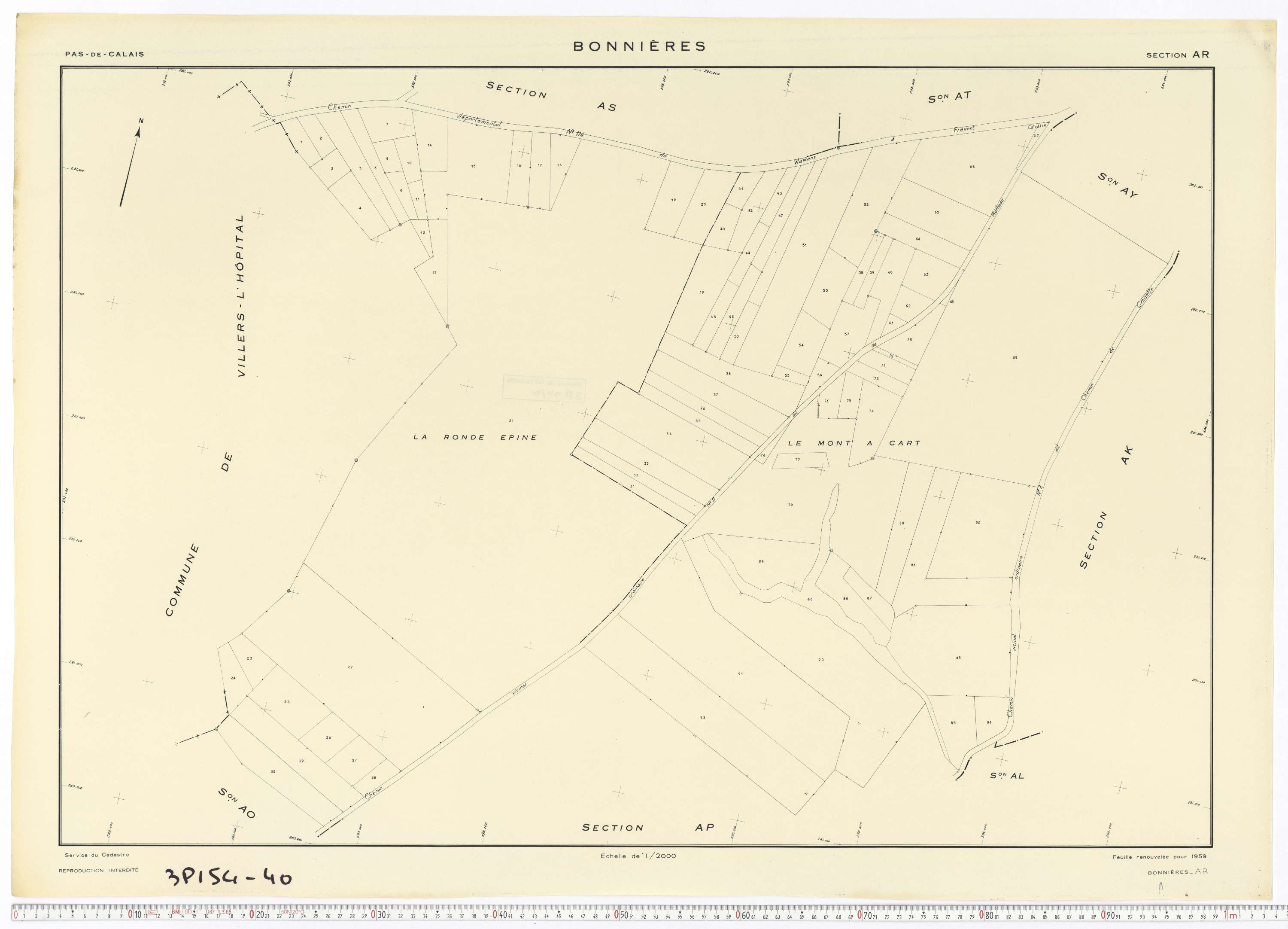 Bonnières - Section AR.