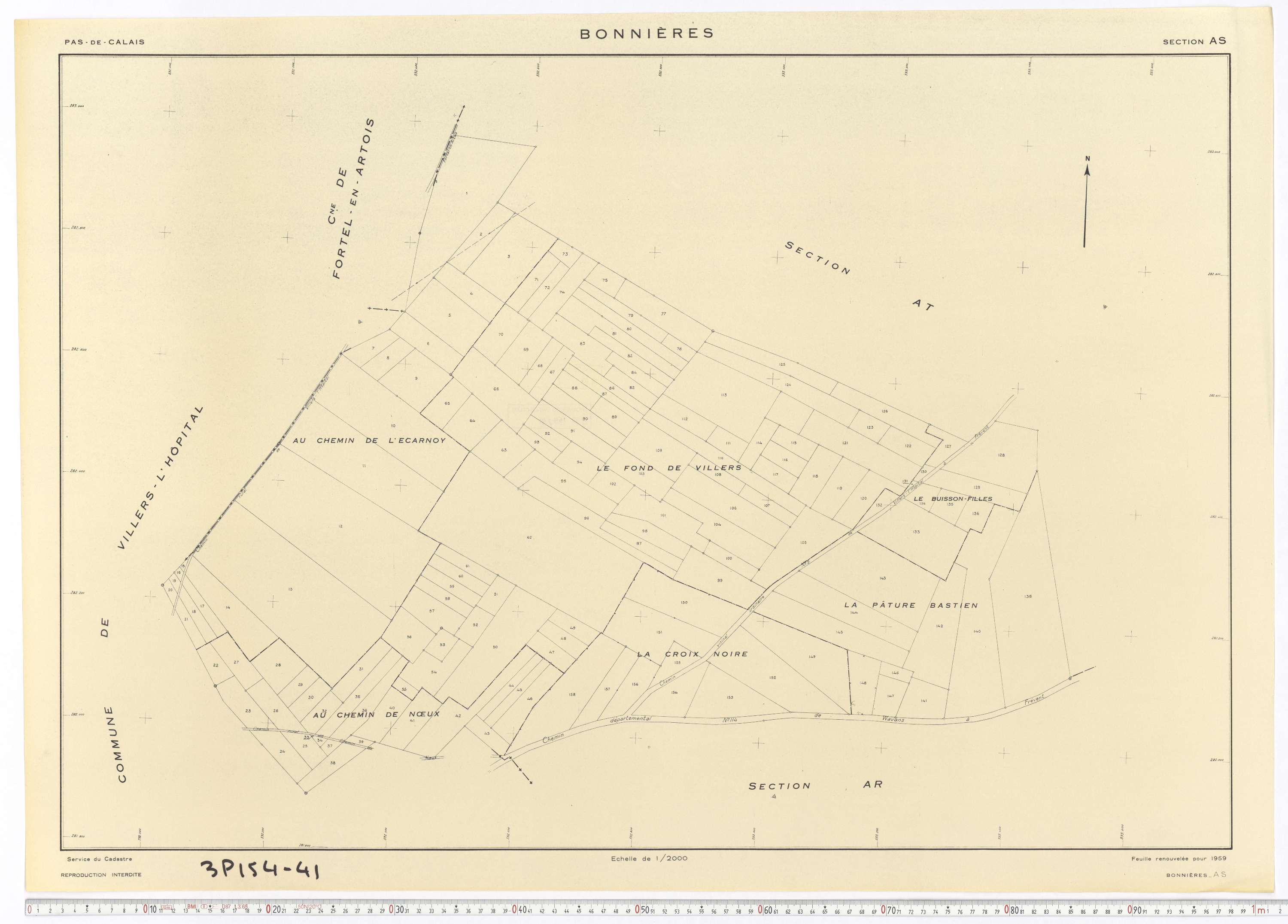 Bonnières - Section AS.