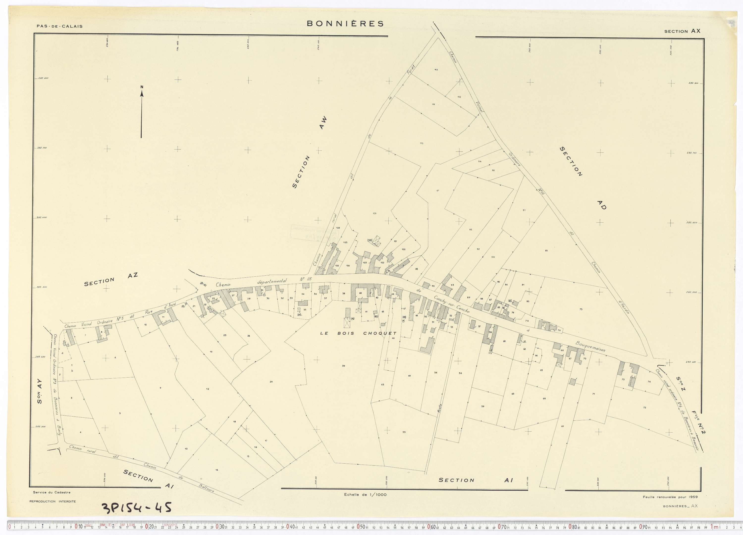 Bonnières - Section AX.