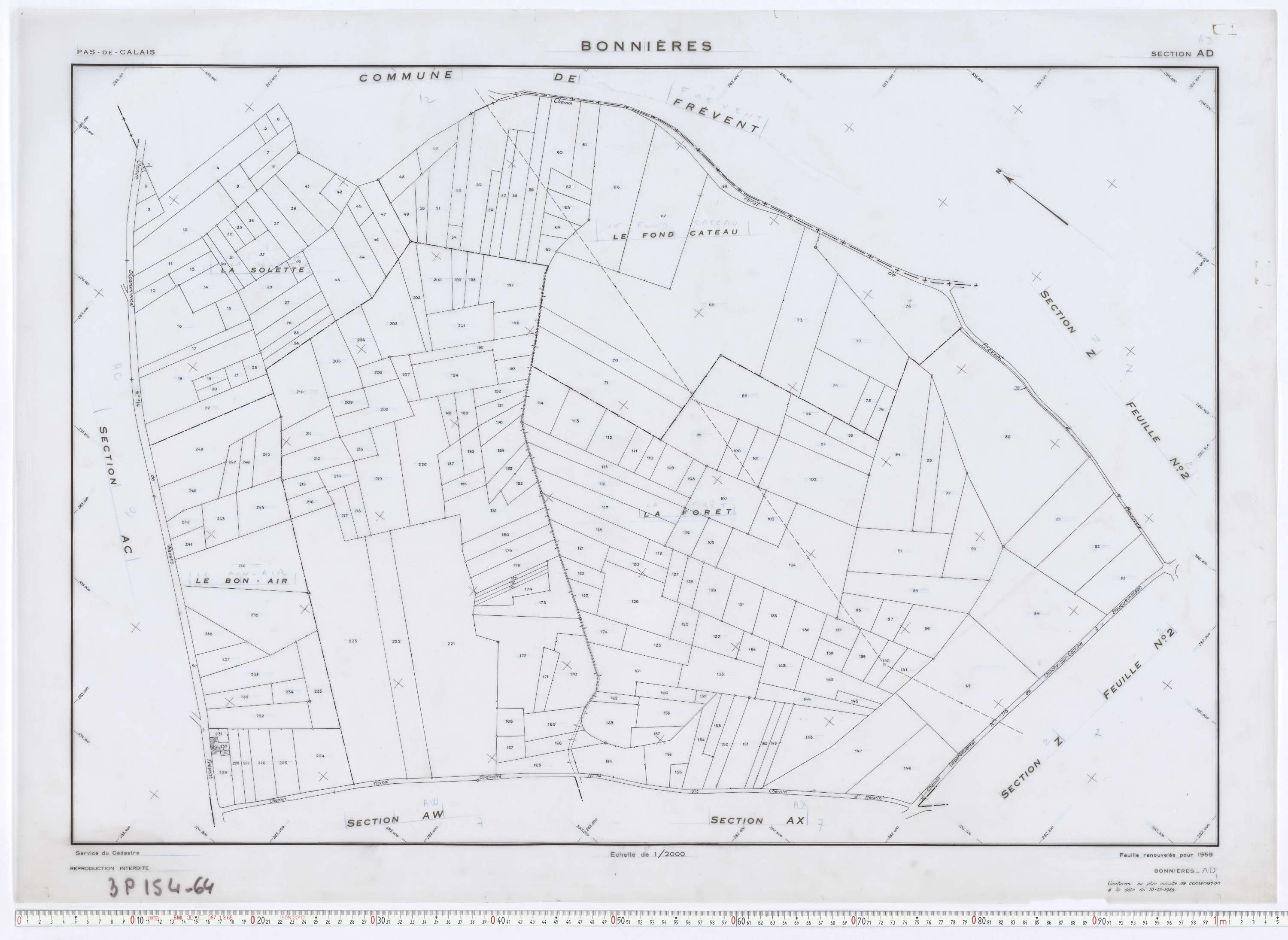 Bonnières - Section AD.