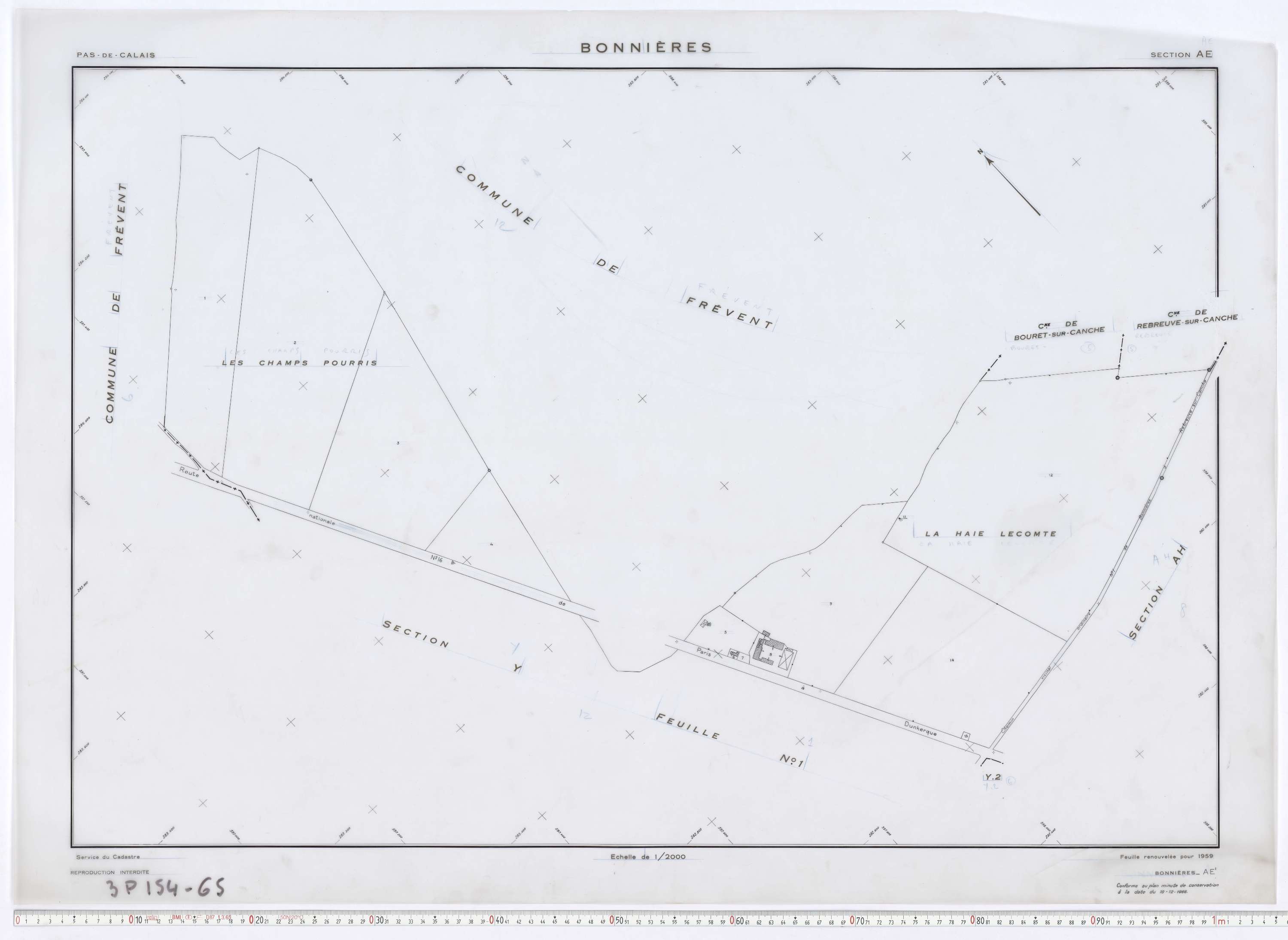 Bonnières - Section AE.