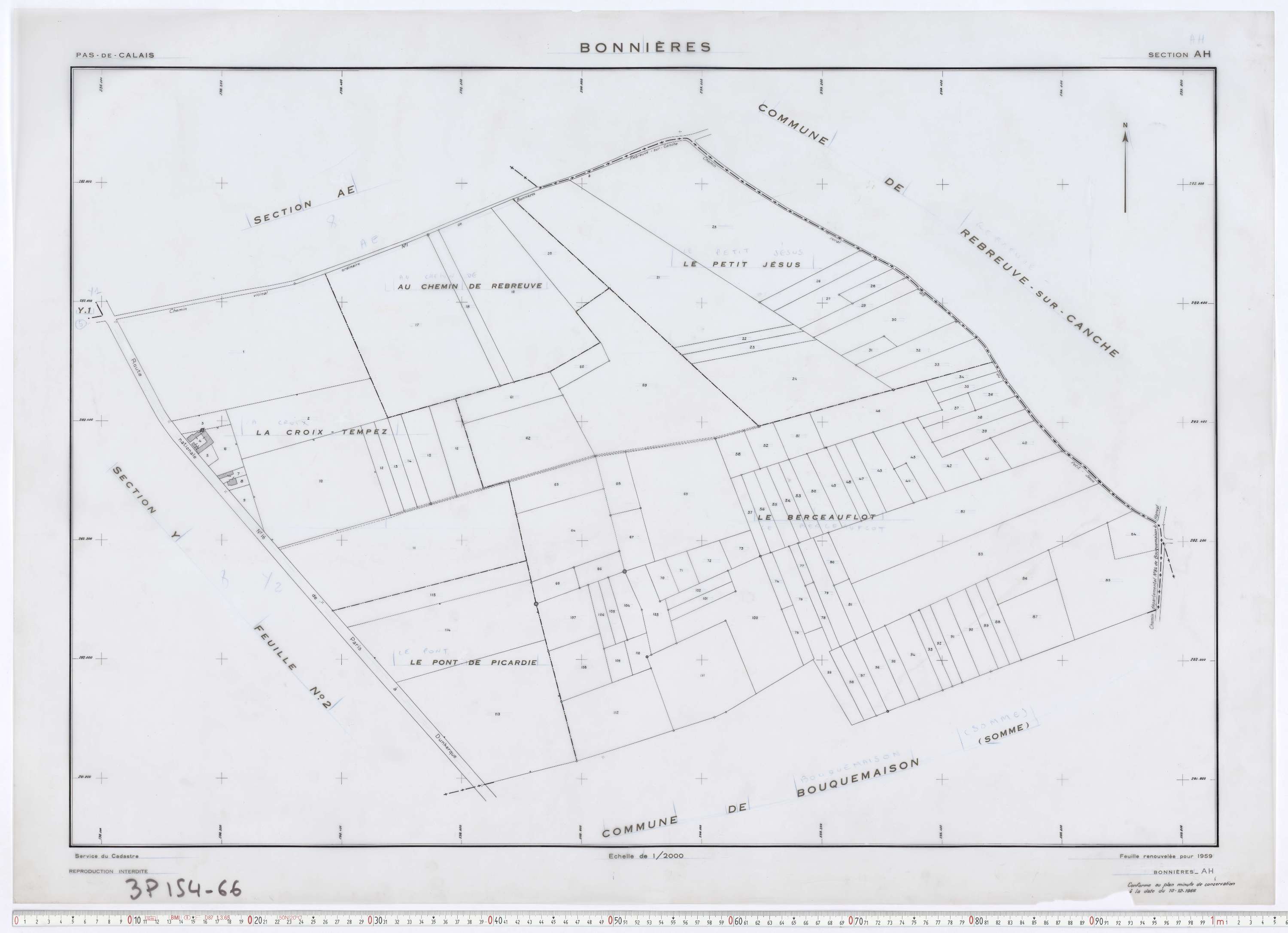 Bonnières - Section AH.