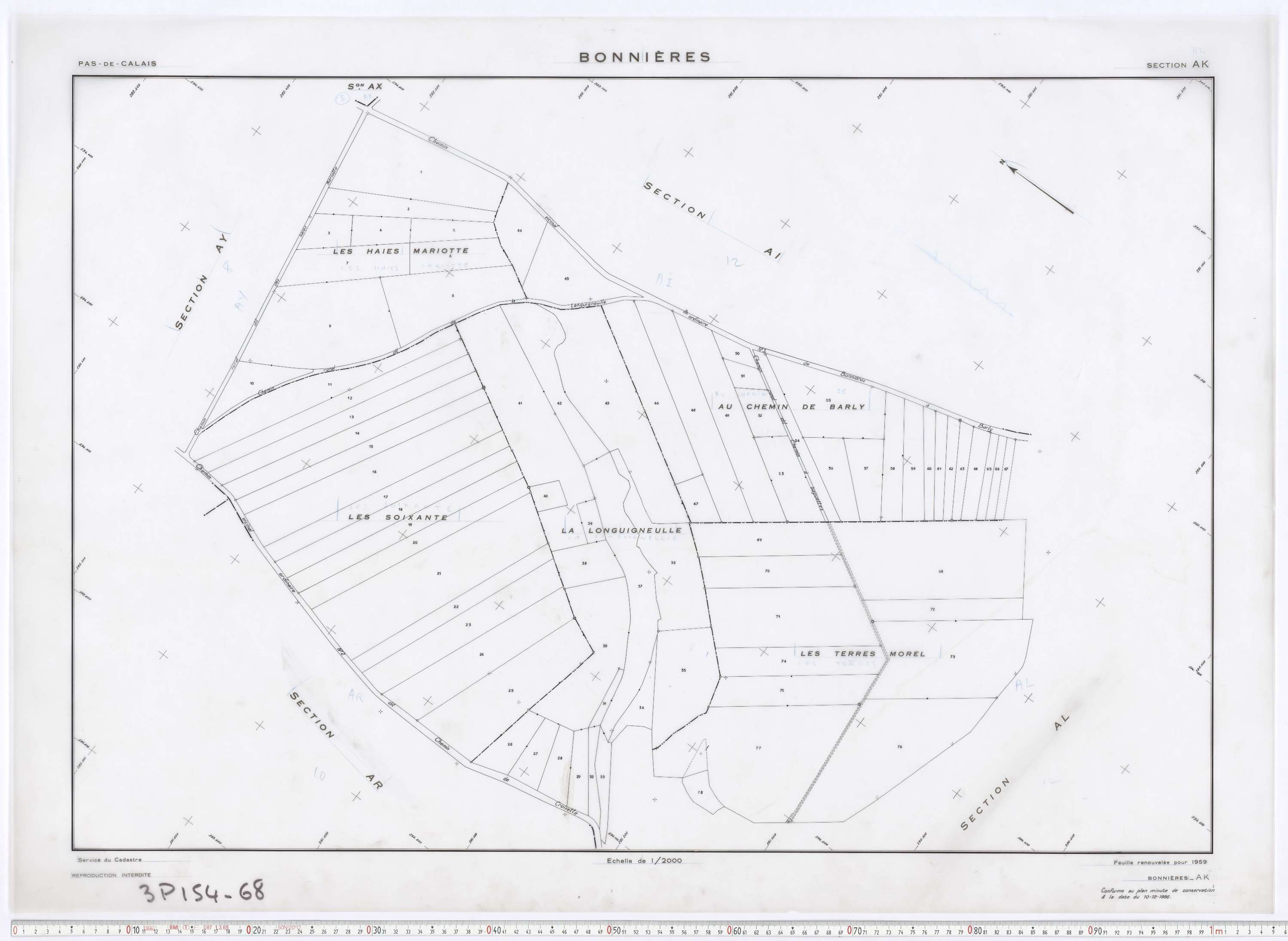 Bonnières - Section AK.