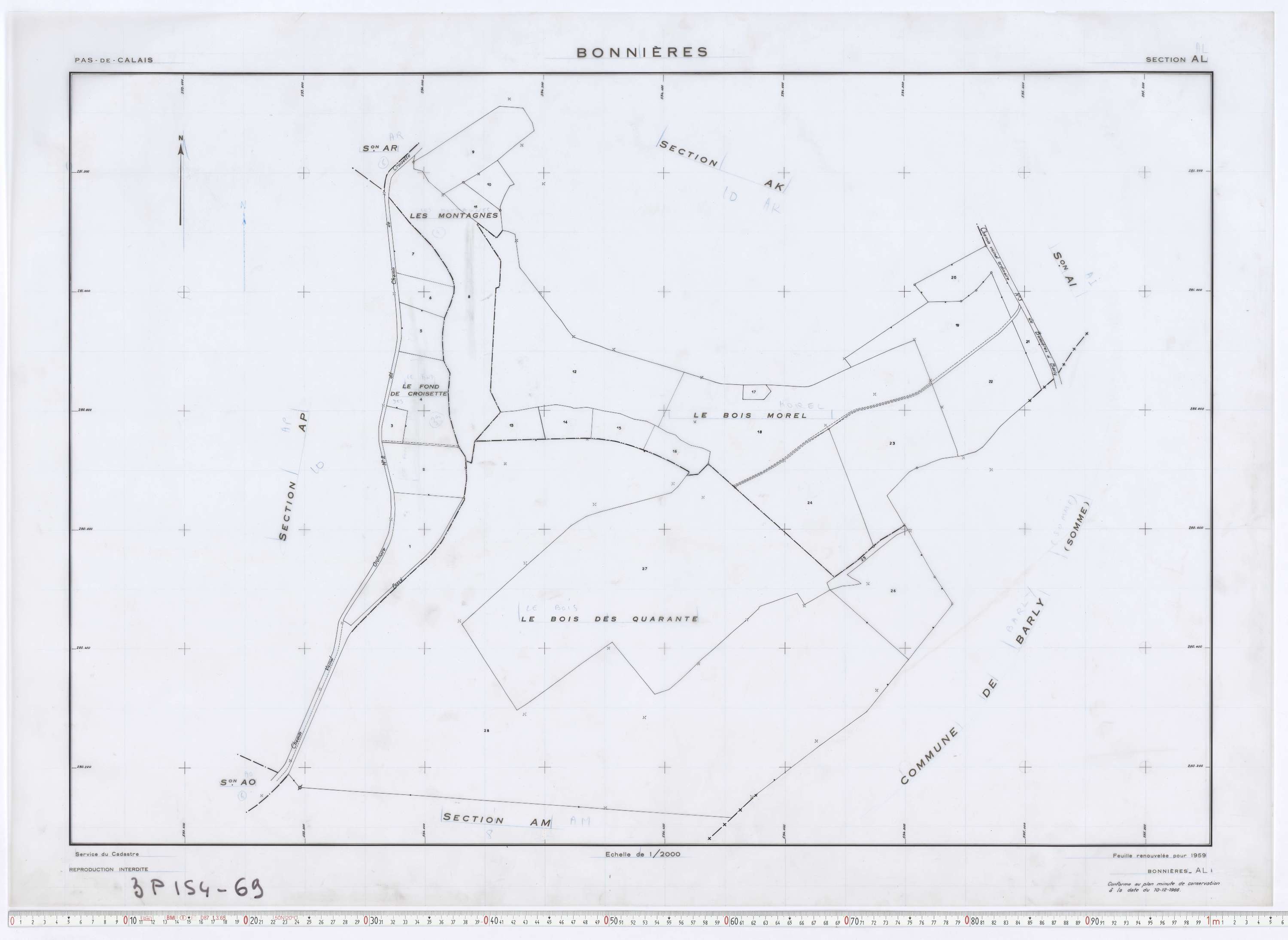 Bonnières - Section AL.