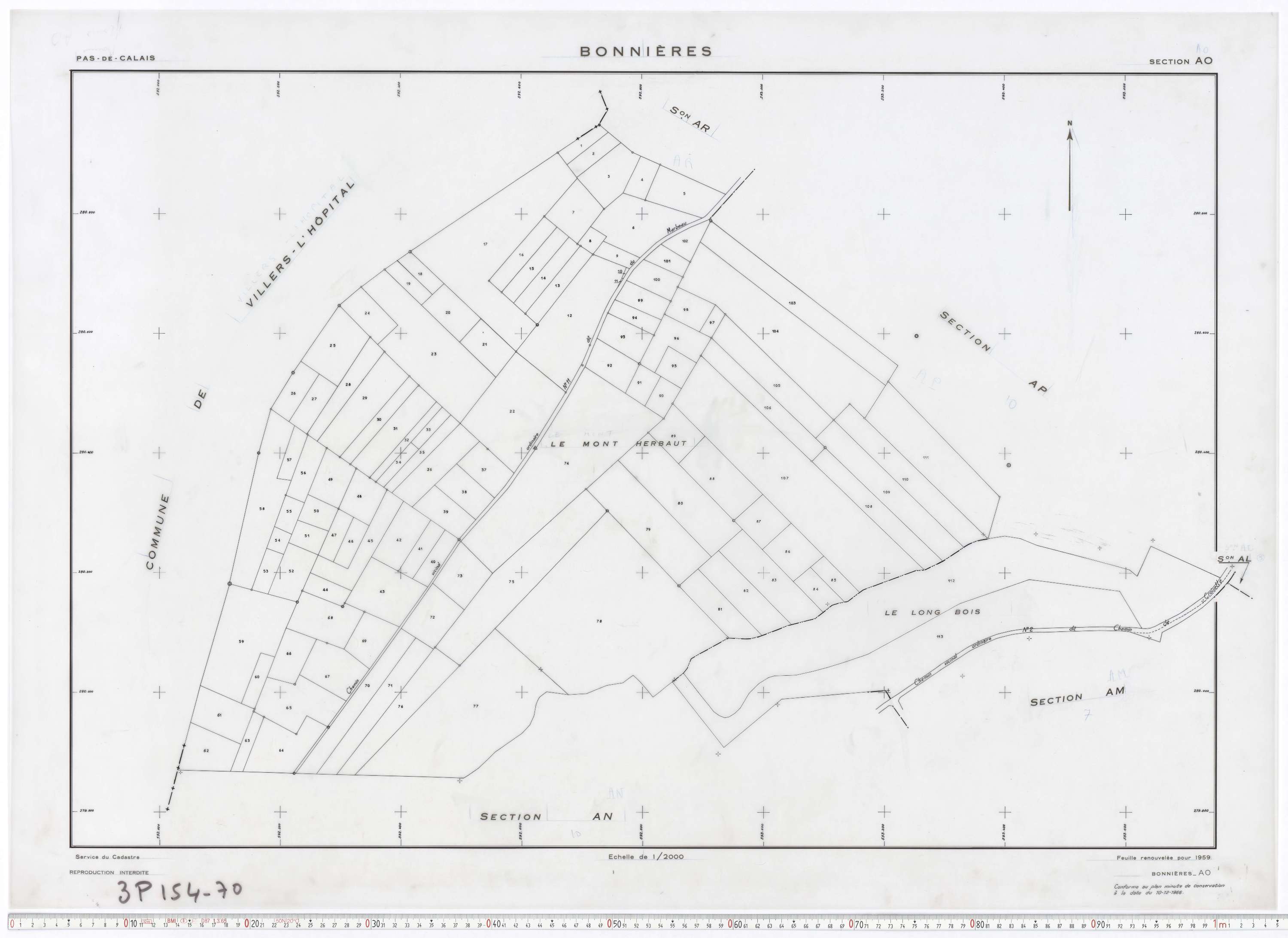 Bonnières - Section AO.