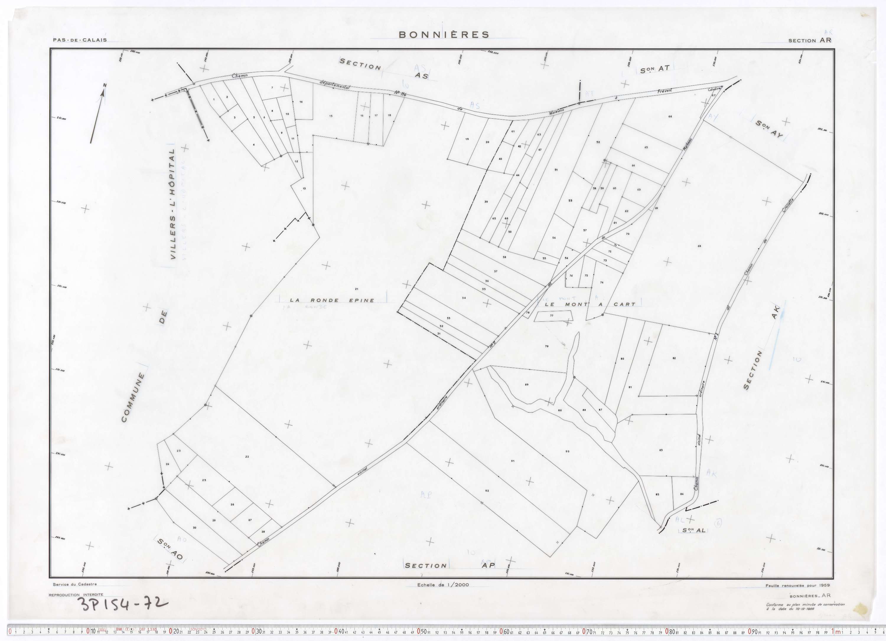 Bonnières - Section AR.