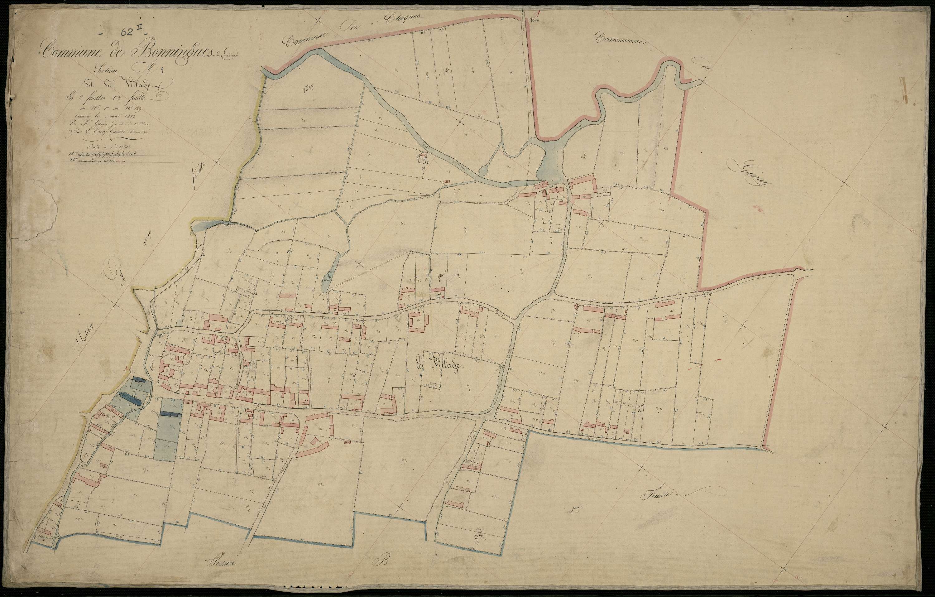 Bonningues-lès-Ardres - Section A, 1re feuille