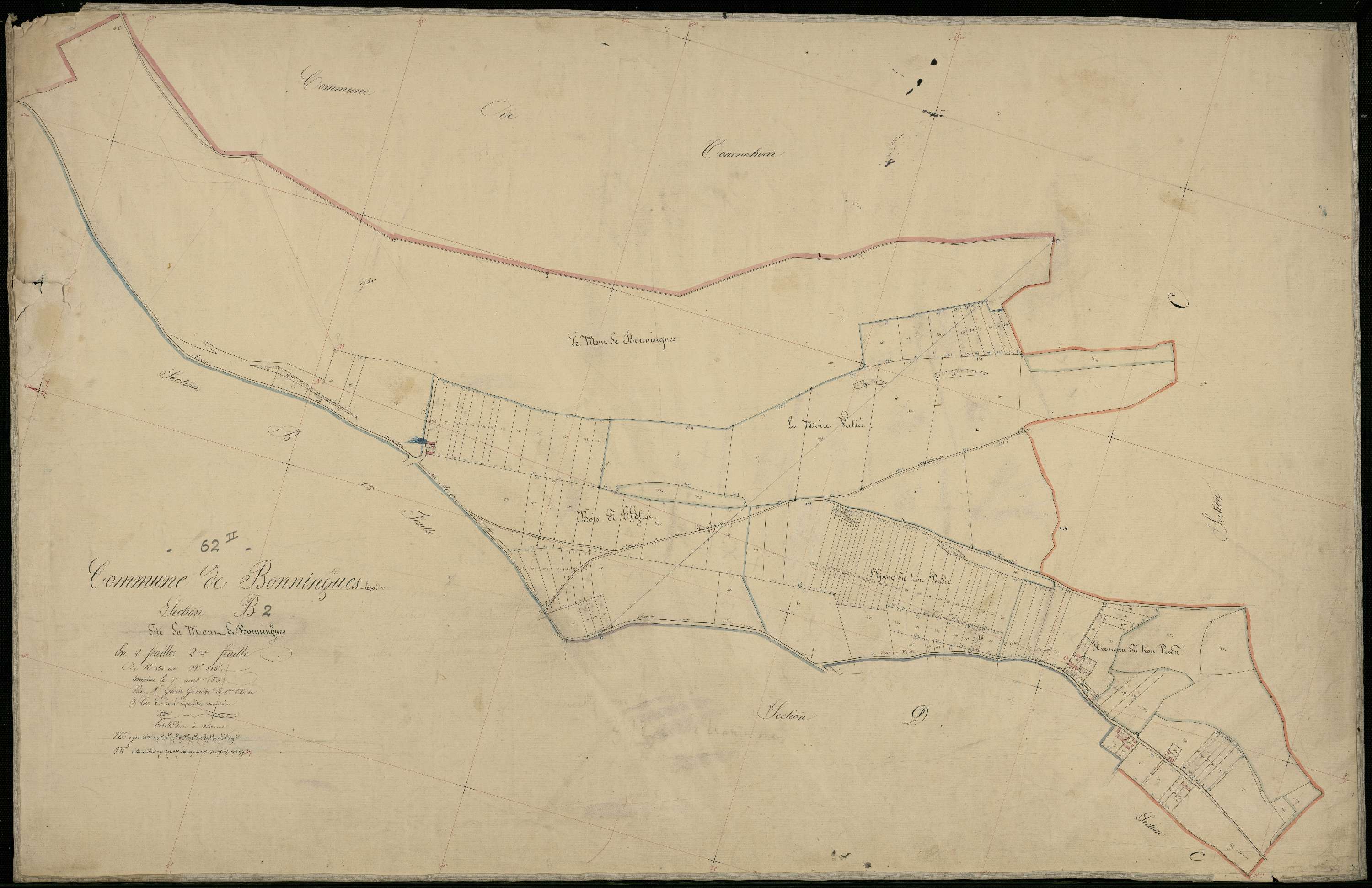 Bonningues-lès-Ardres - Section B, 2e feuille
