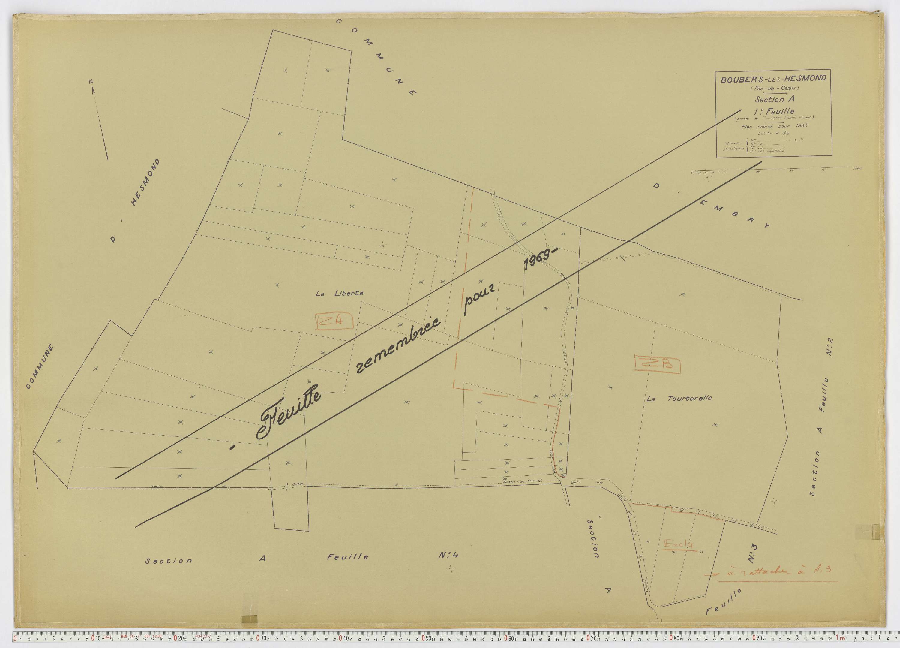 Boubers-lès-Hesmond - Section A, feuille 1.