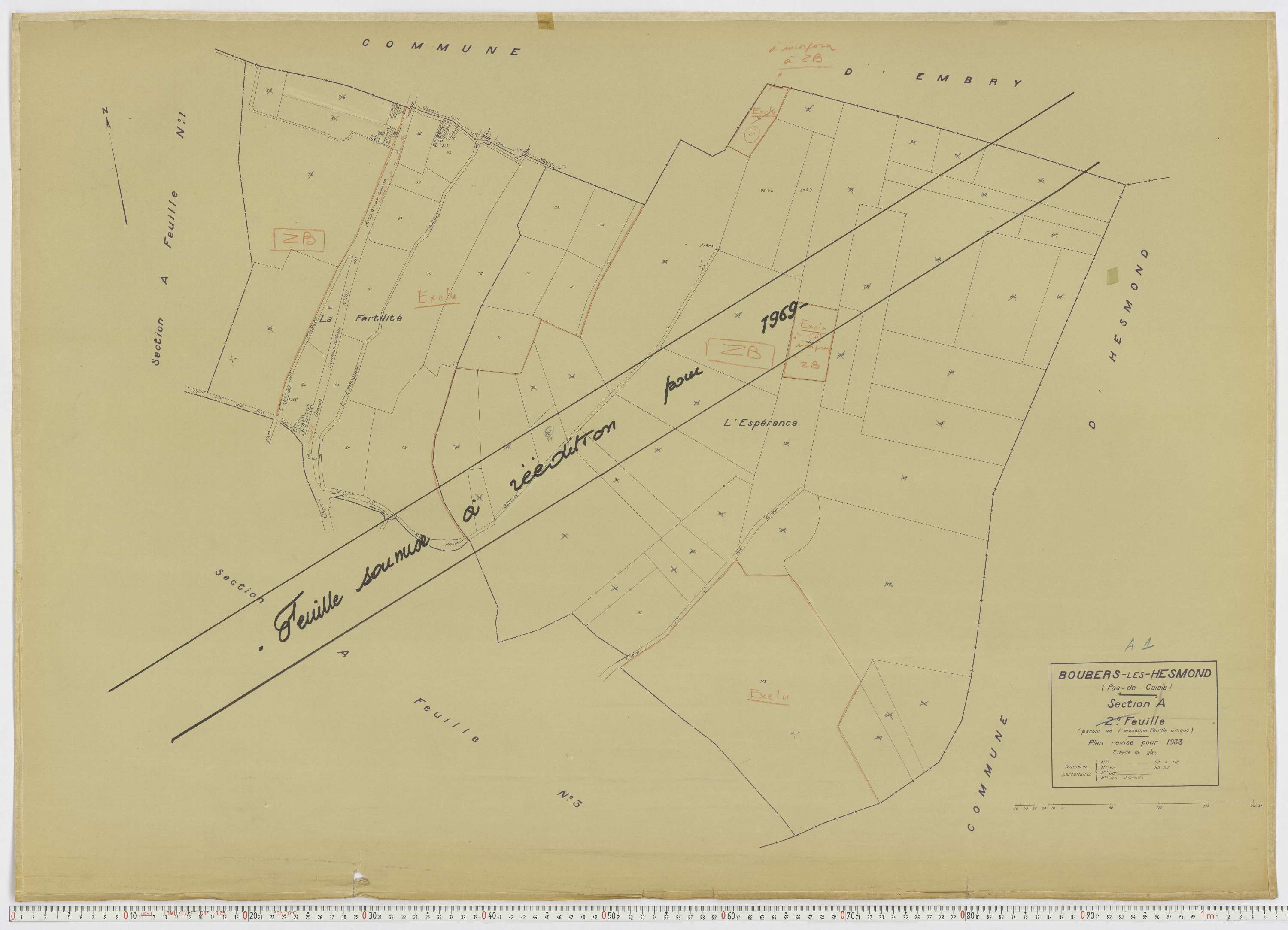 Boubers-lès-Hesmond - Section A, feuille 2.