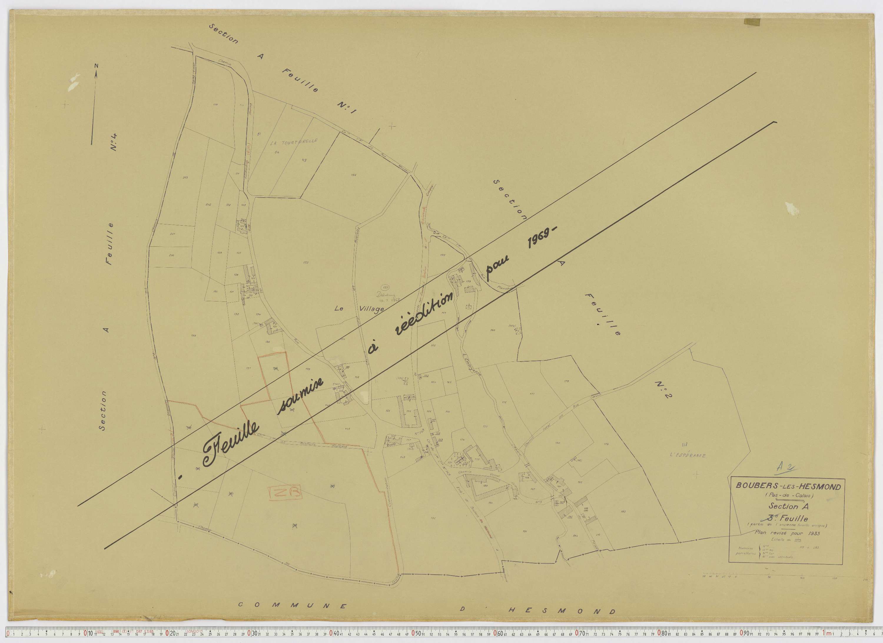 Boubers-lès-Hesmond - Section A, feuille 3.