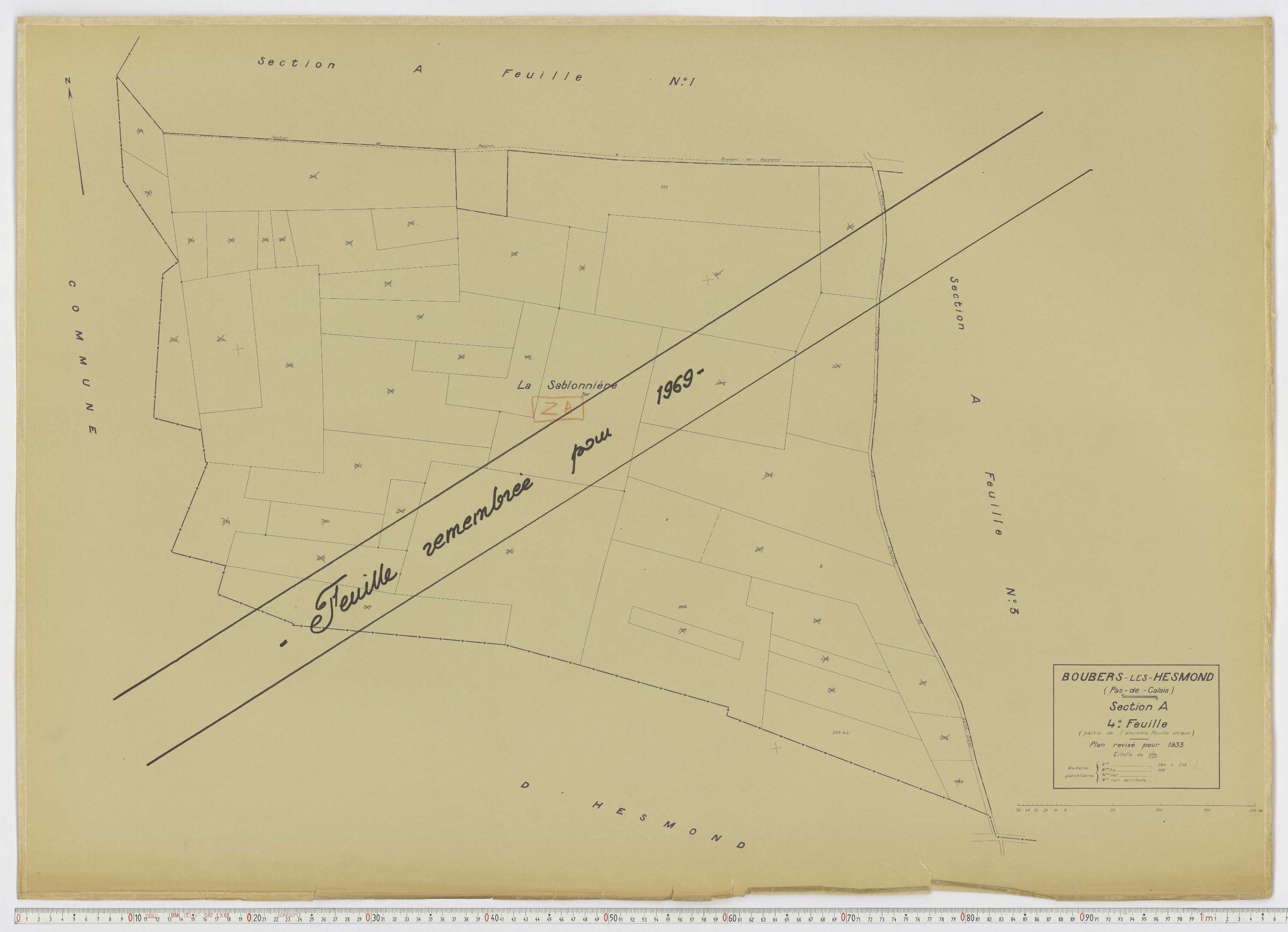 Boubers-lès-Hesmond - Section A, feuille 4.