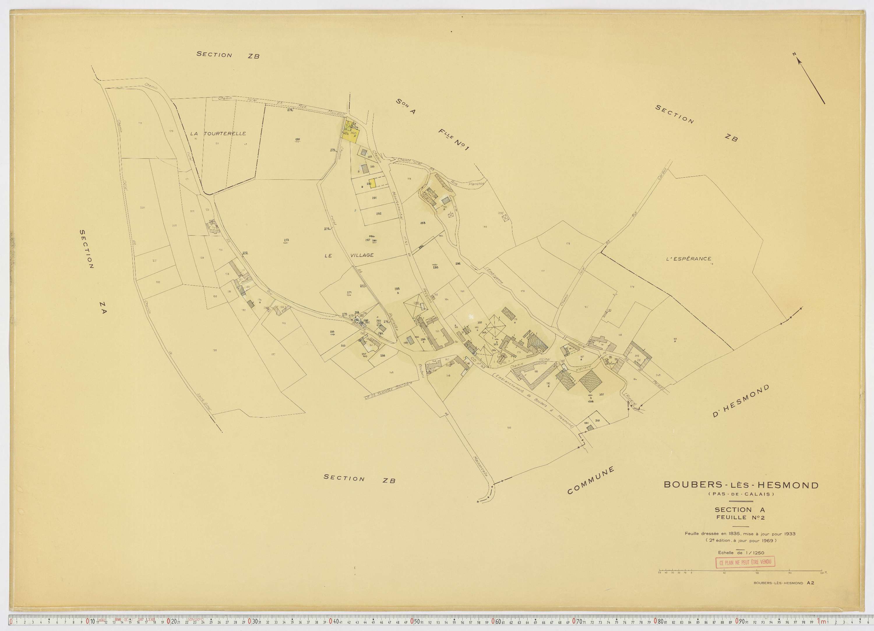 Boubers-lès-Hesmond - Section A, feuille 2.