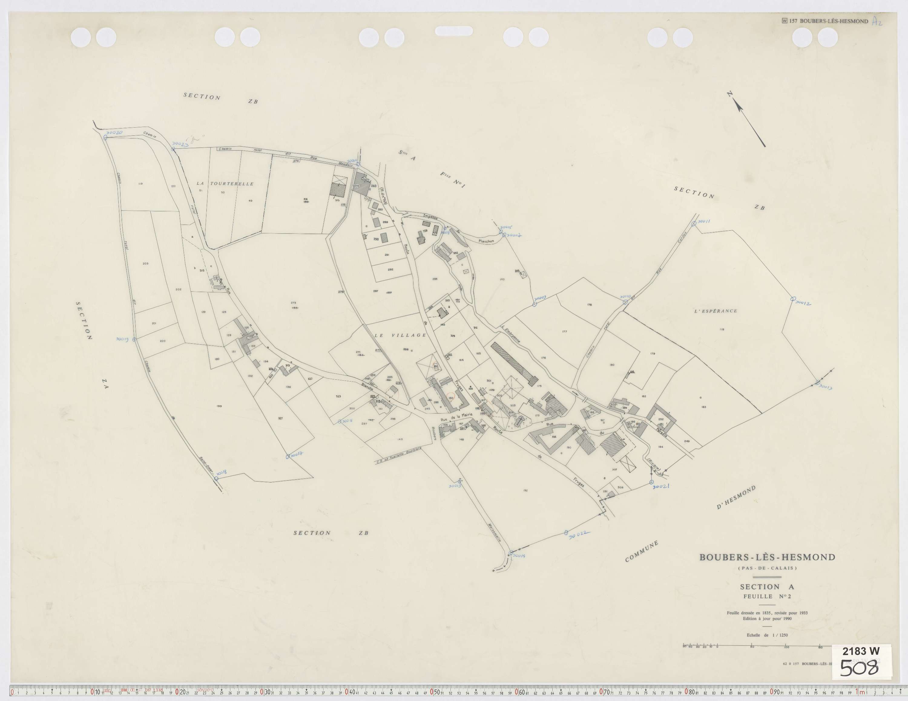 Boubers-lès-Hesmond - Section A, feuille 2.