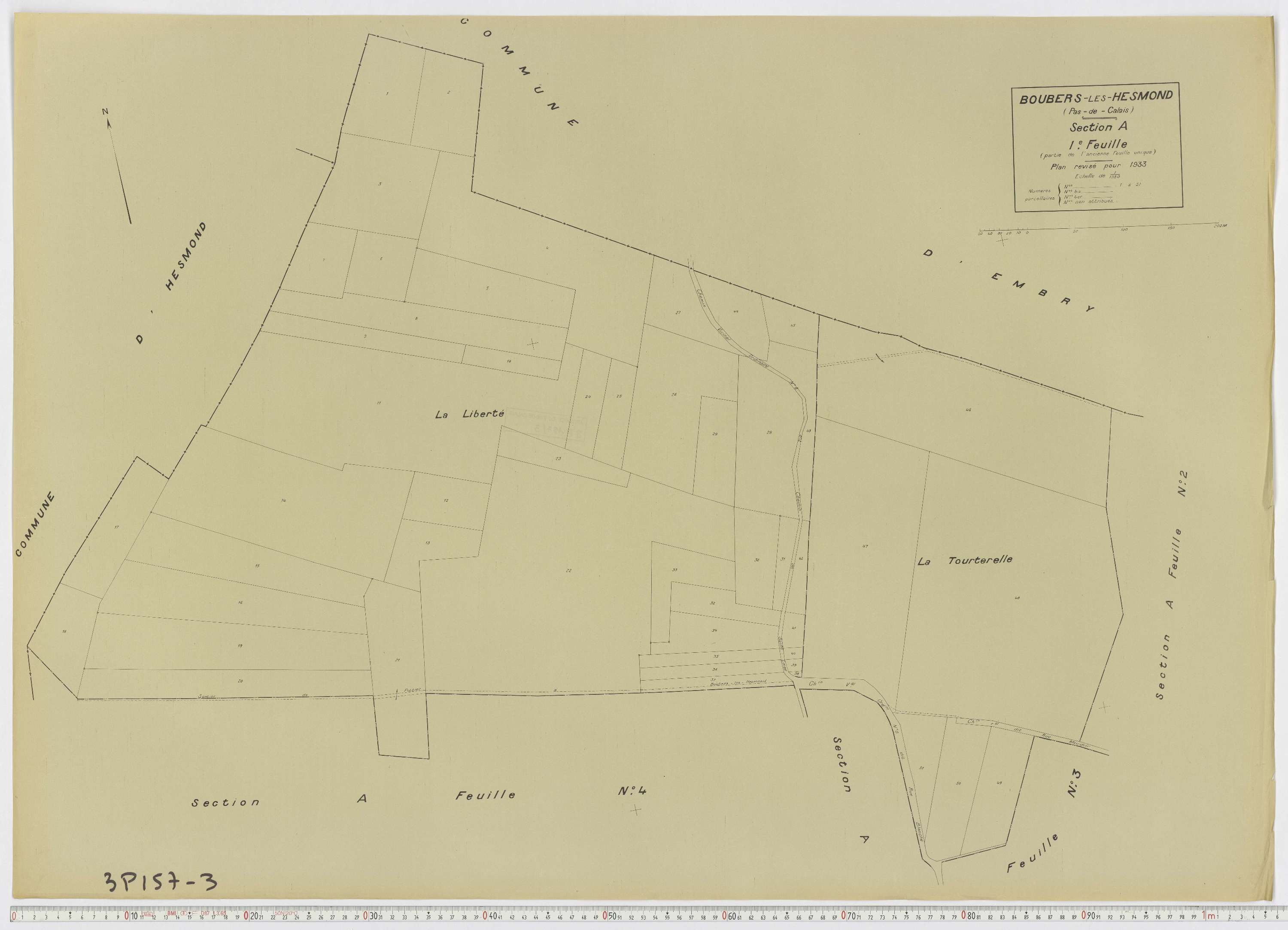 Boubers-lès-Hesmond - Section A, feuille 1.