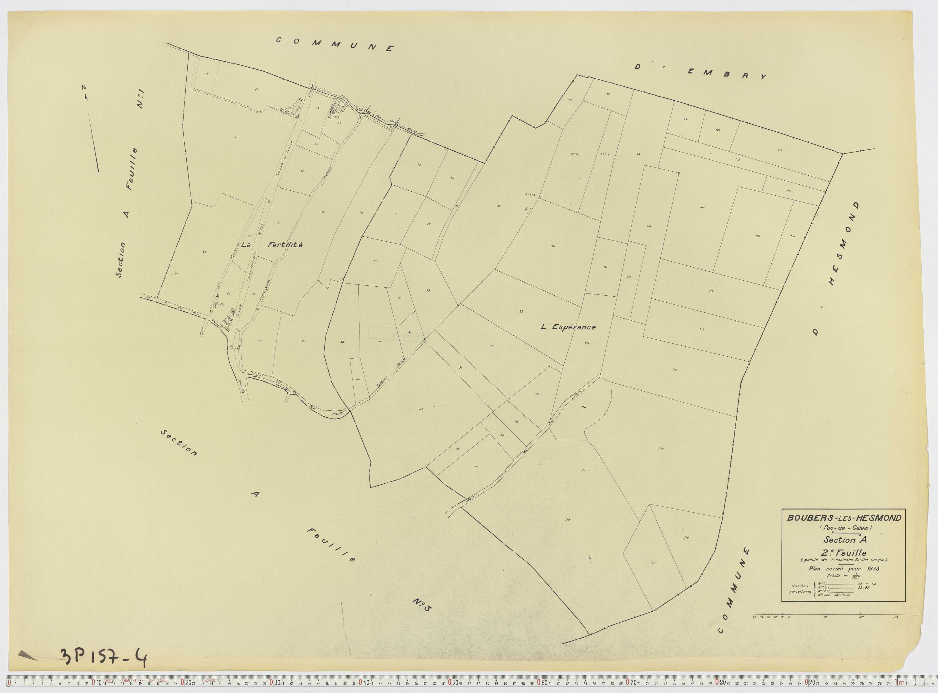 Boubers-lès-Hesmond - Section A, feuille 2.