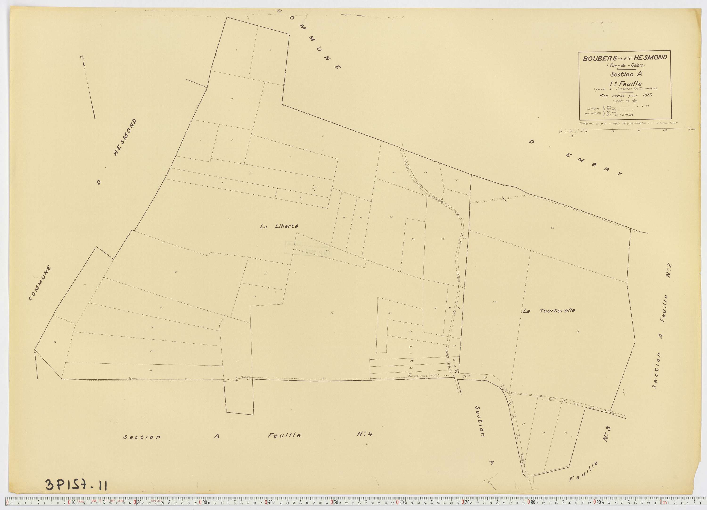 Boubers-lès-Hesmond - Section A, feuille 1.