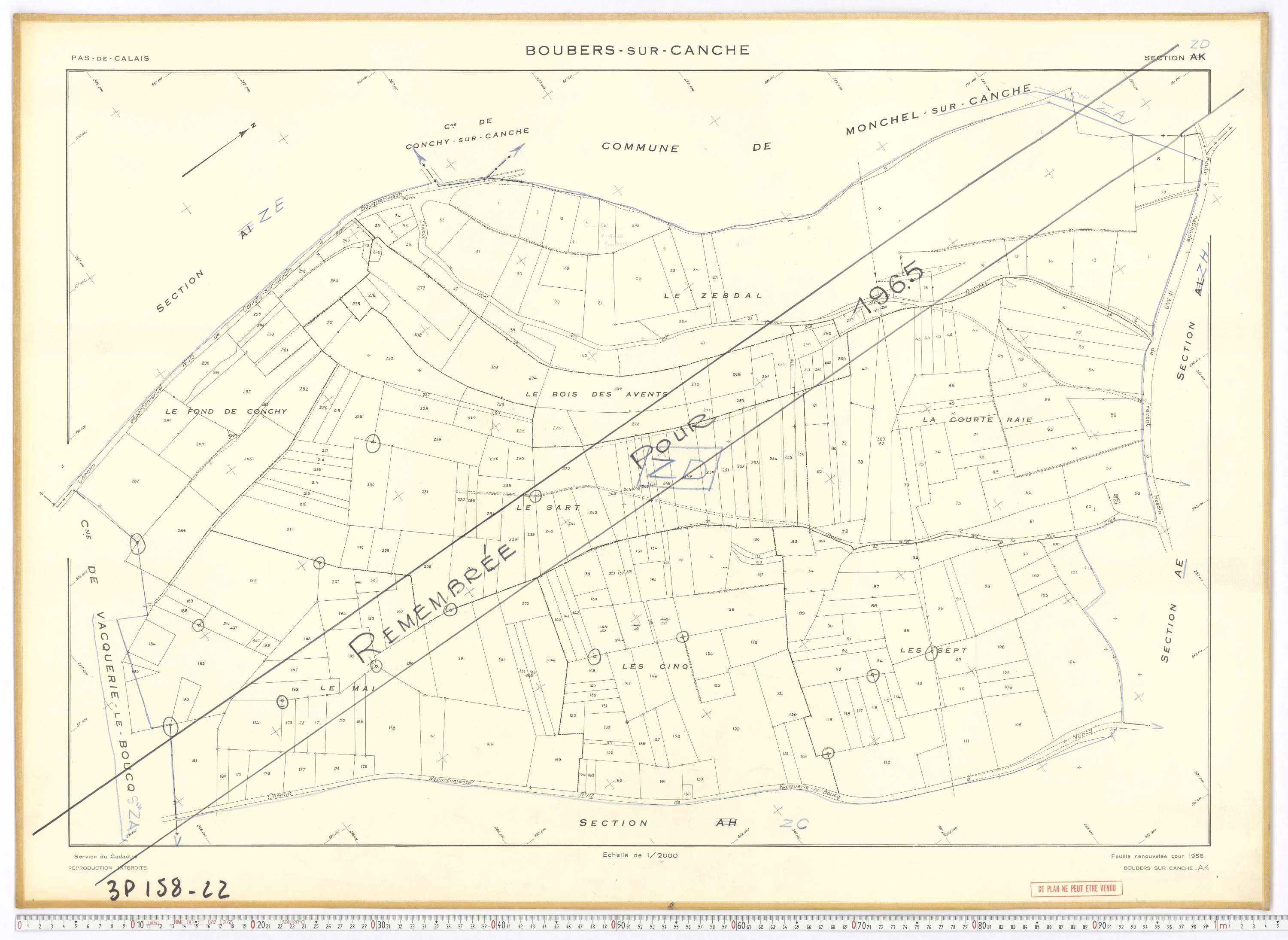 Boubers-sur-Canche - Section AK.