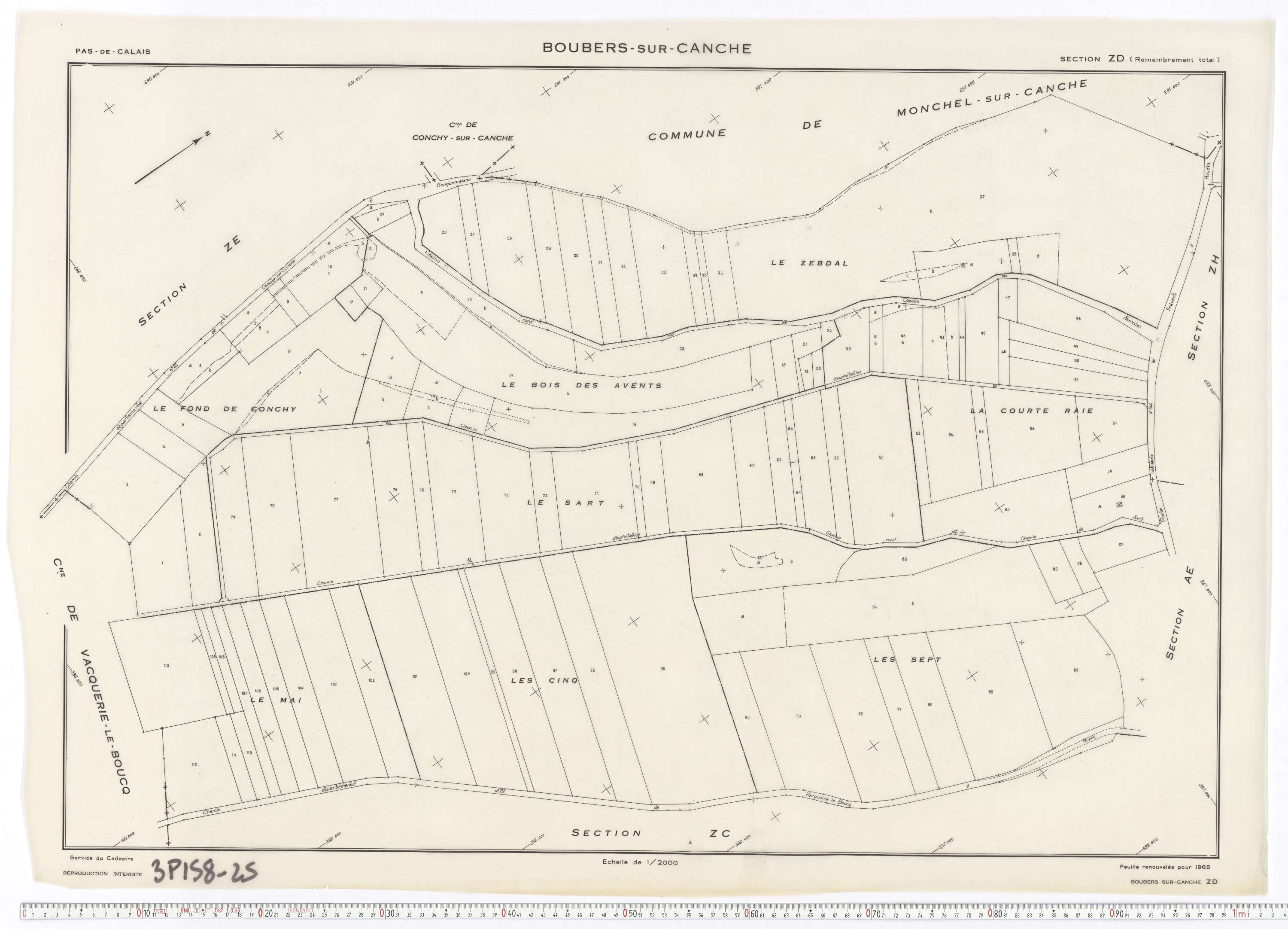 Boubers-sur-Canche - Section ZD.