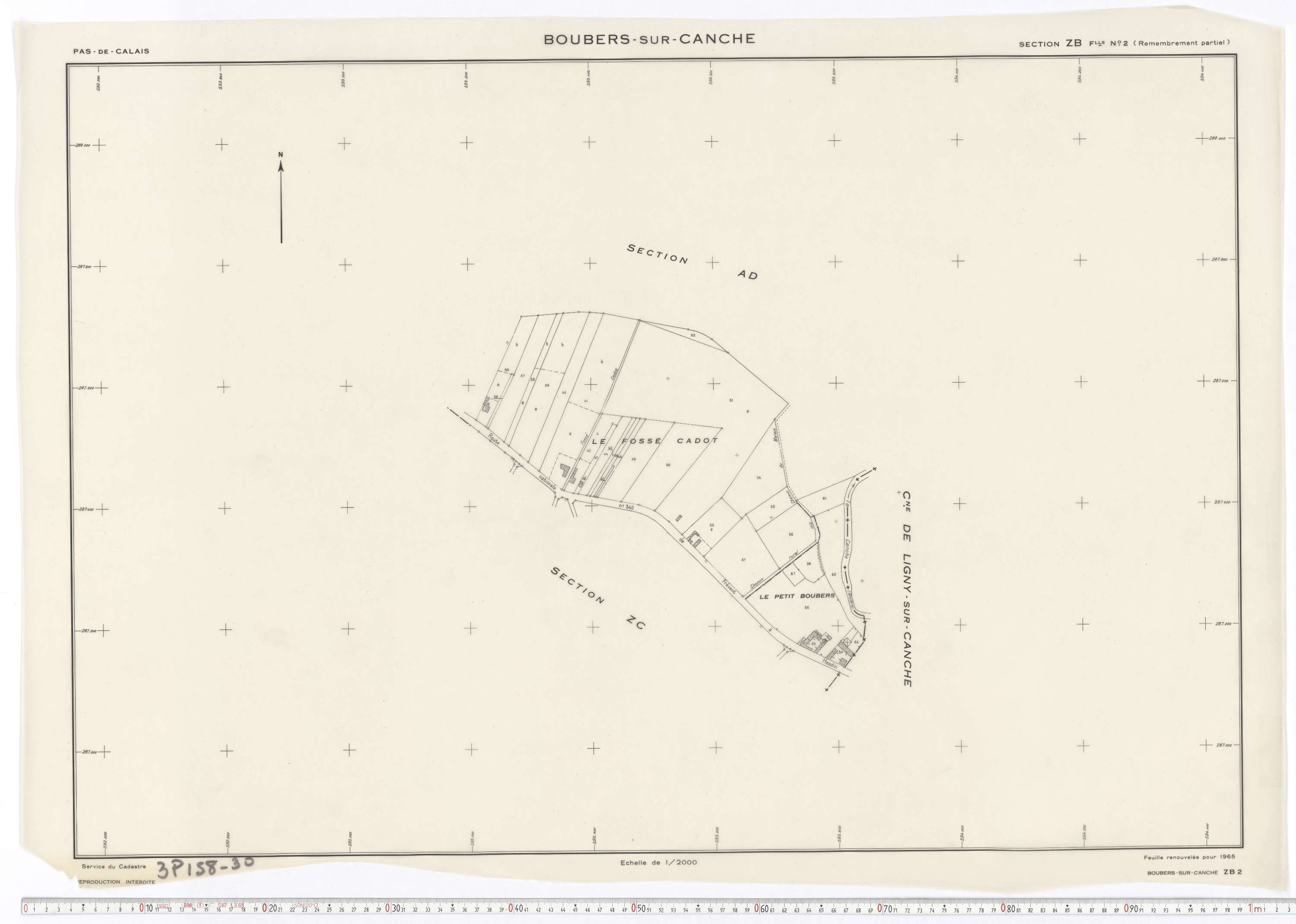 Boubers-sur-Canche - Section ZB, feuille 2.
