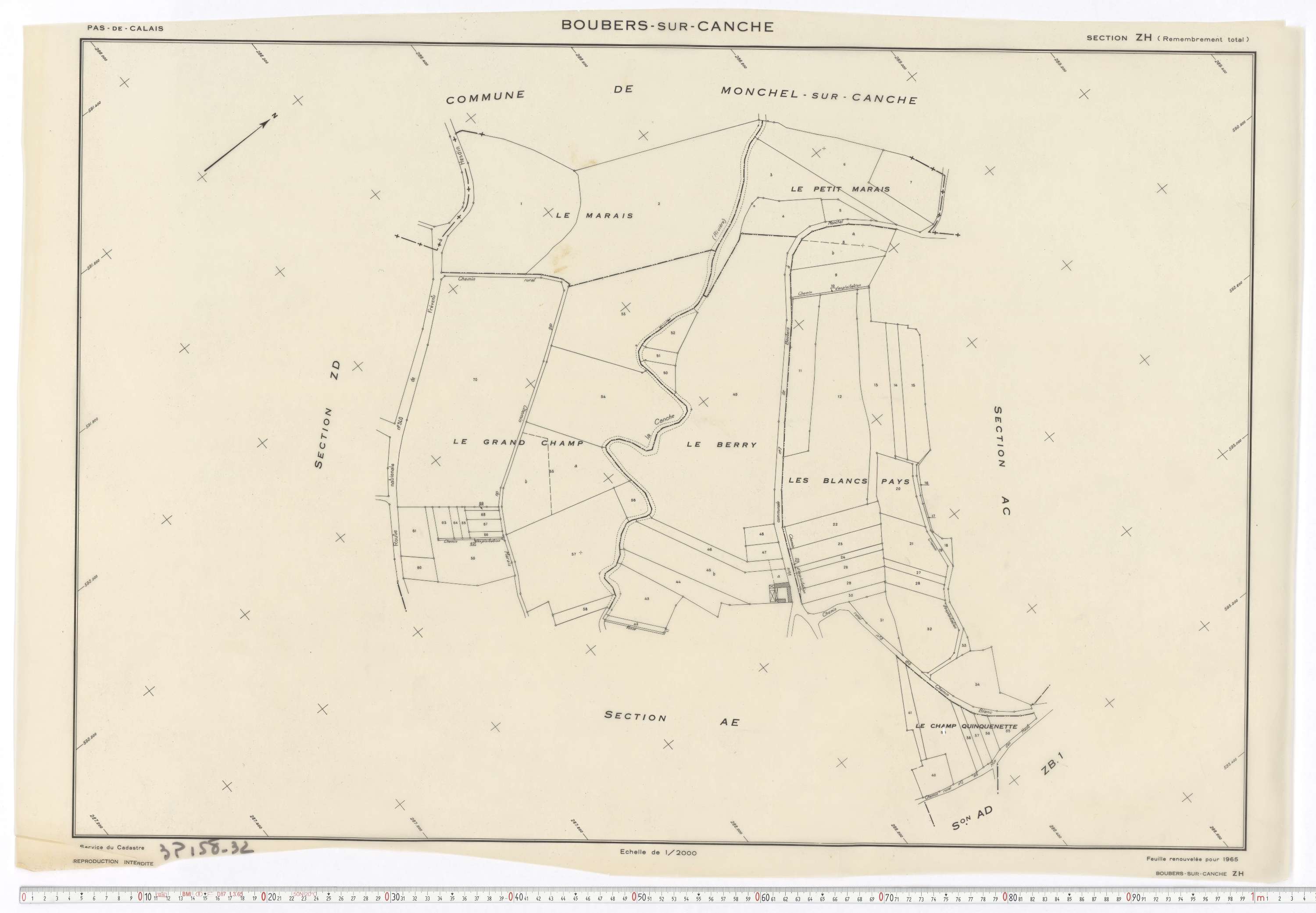 Boubers-sur-Canche - Section ZH.