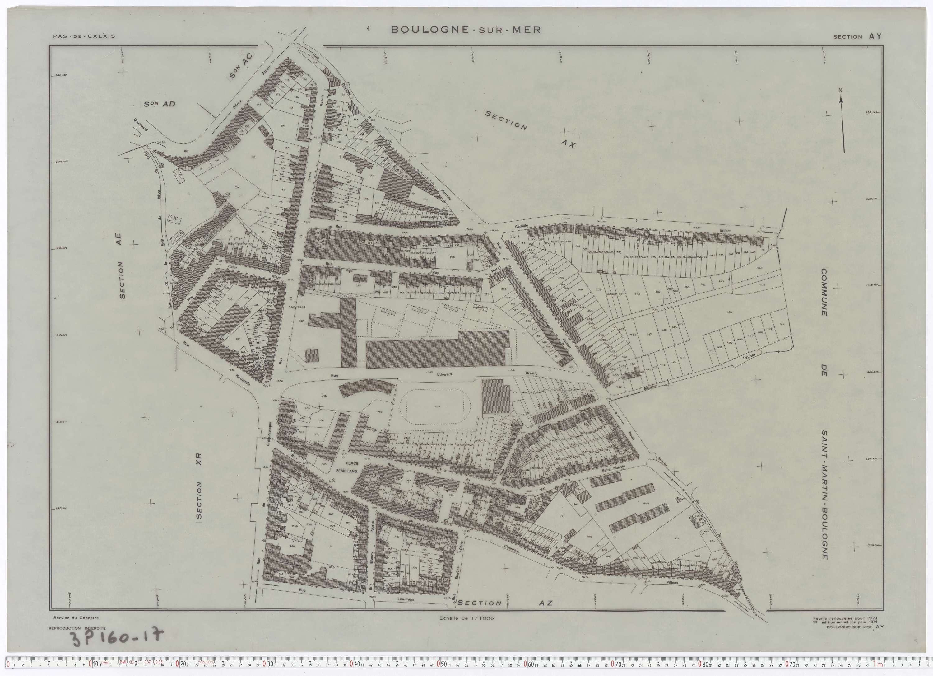 Boulogne-sur-Mer - Section AY.