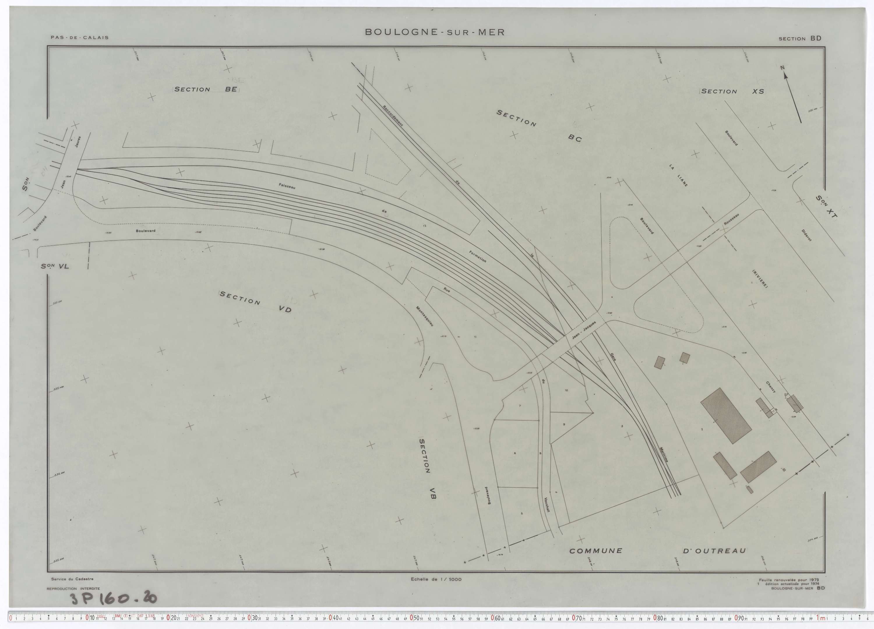 Boulogne-sur-Mer - Section BD.