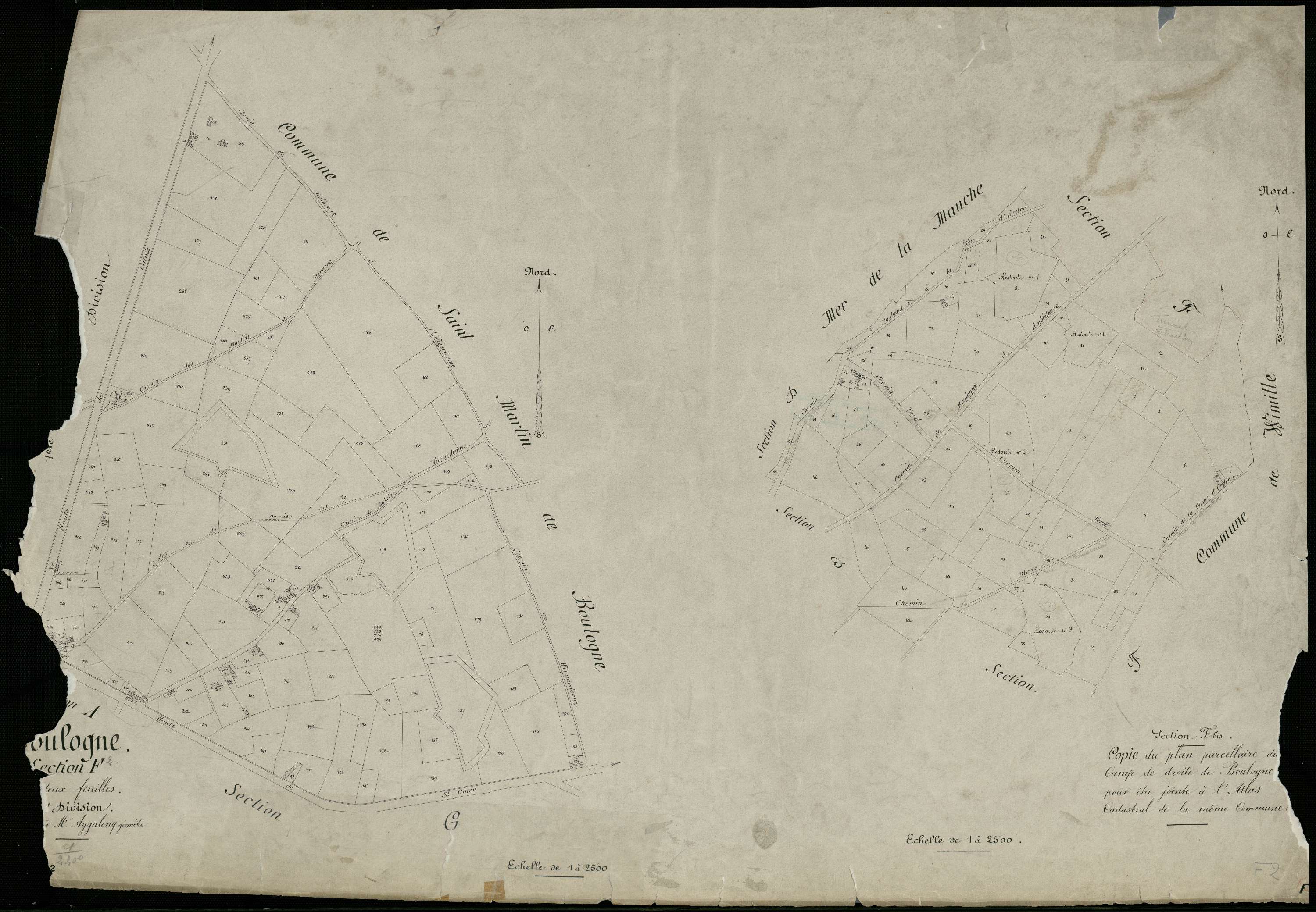 Boulogne-sur-Mer - Section F, 2e feuille