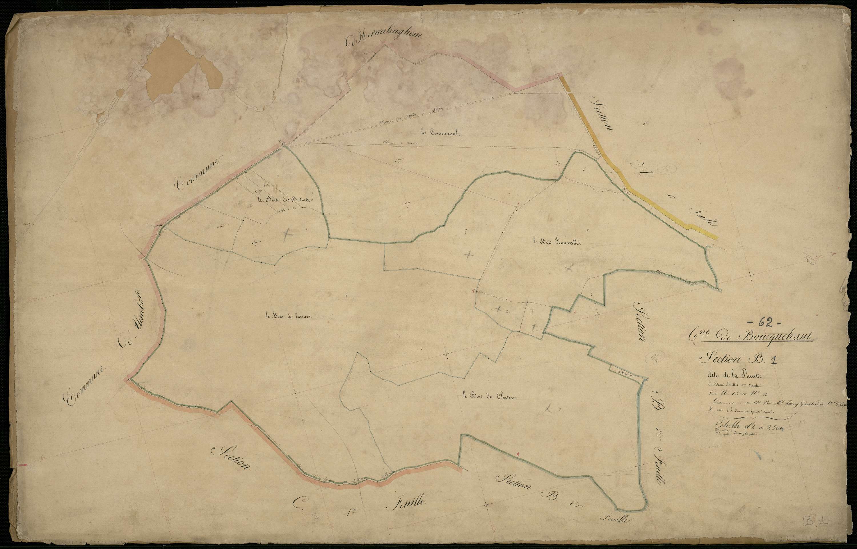 Bouquehault - Section B, 1re feuille