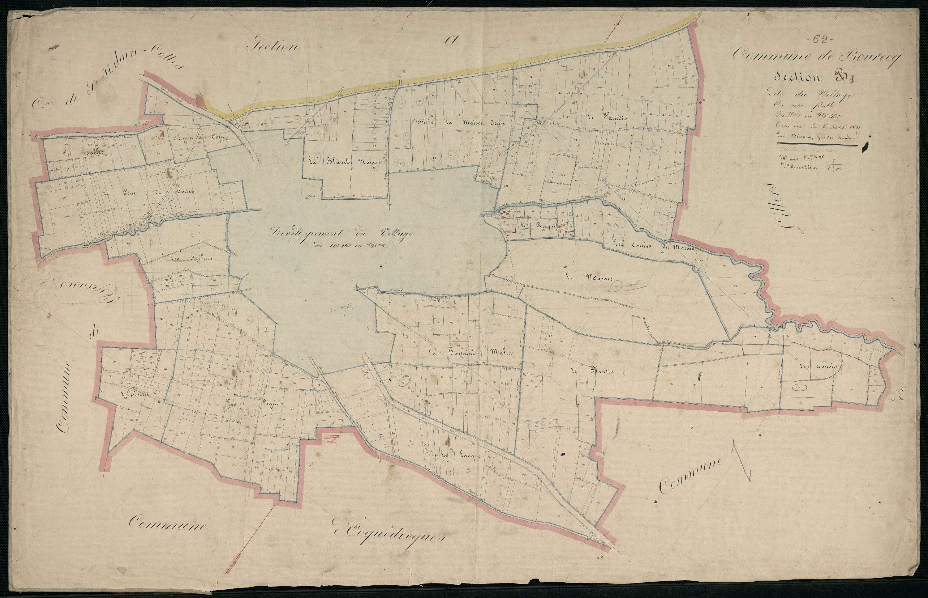 Bourecq - Section B, 1re feuille