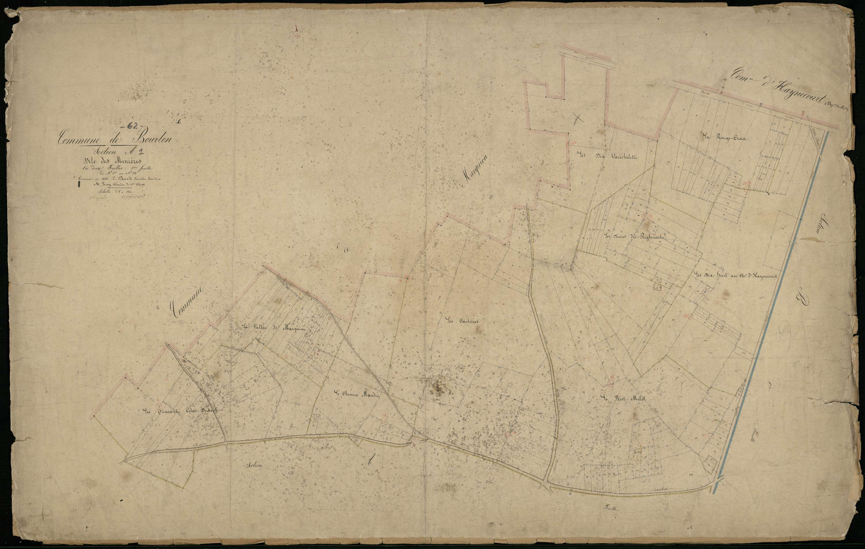 Bourlon - Section A, 1re feuille