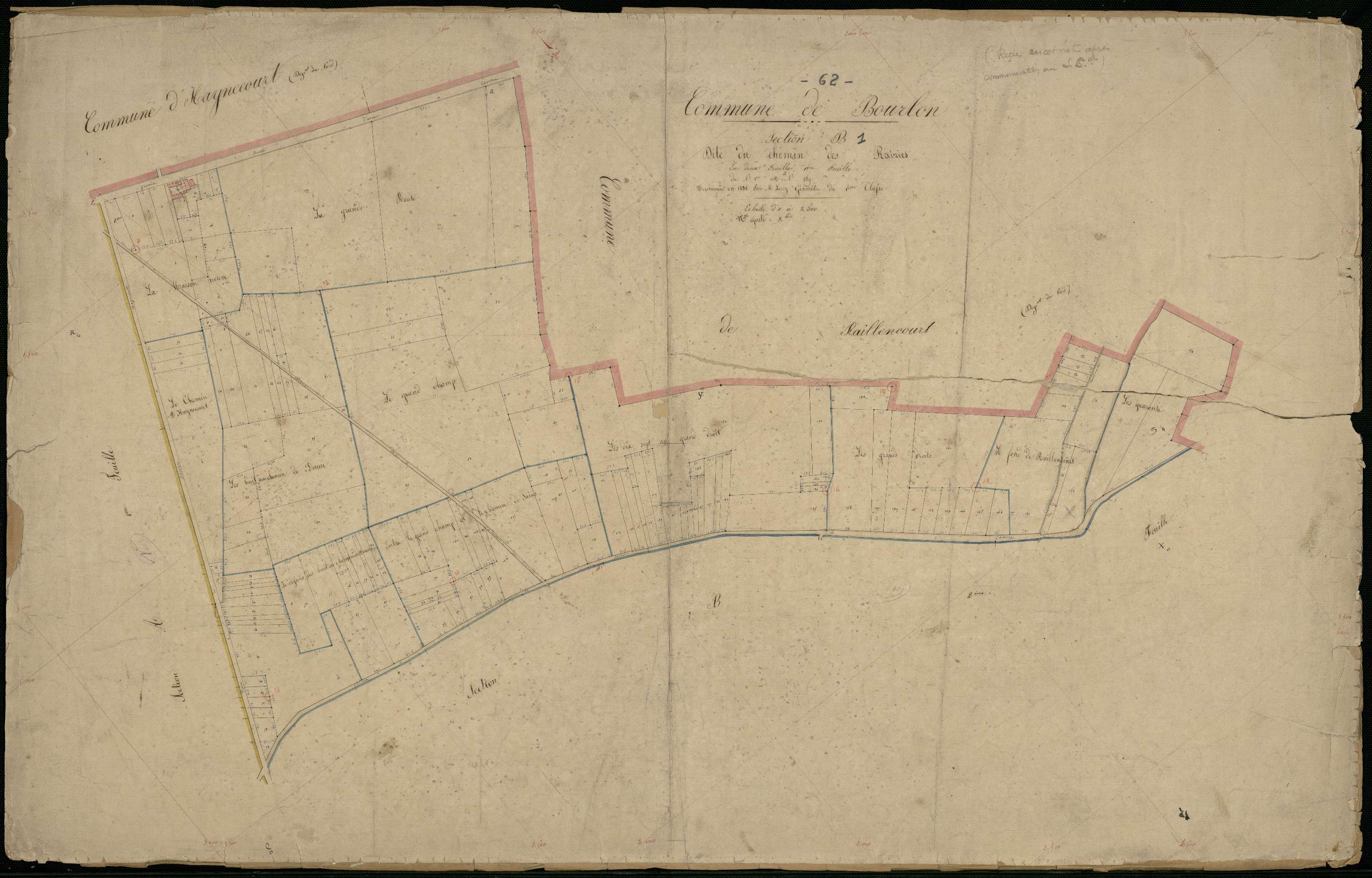 Bourlon - Section B, 1re feuille
