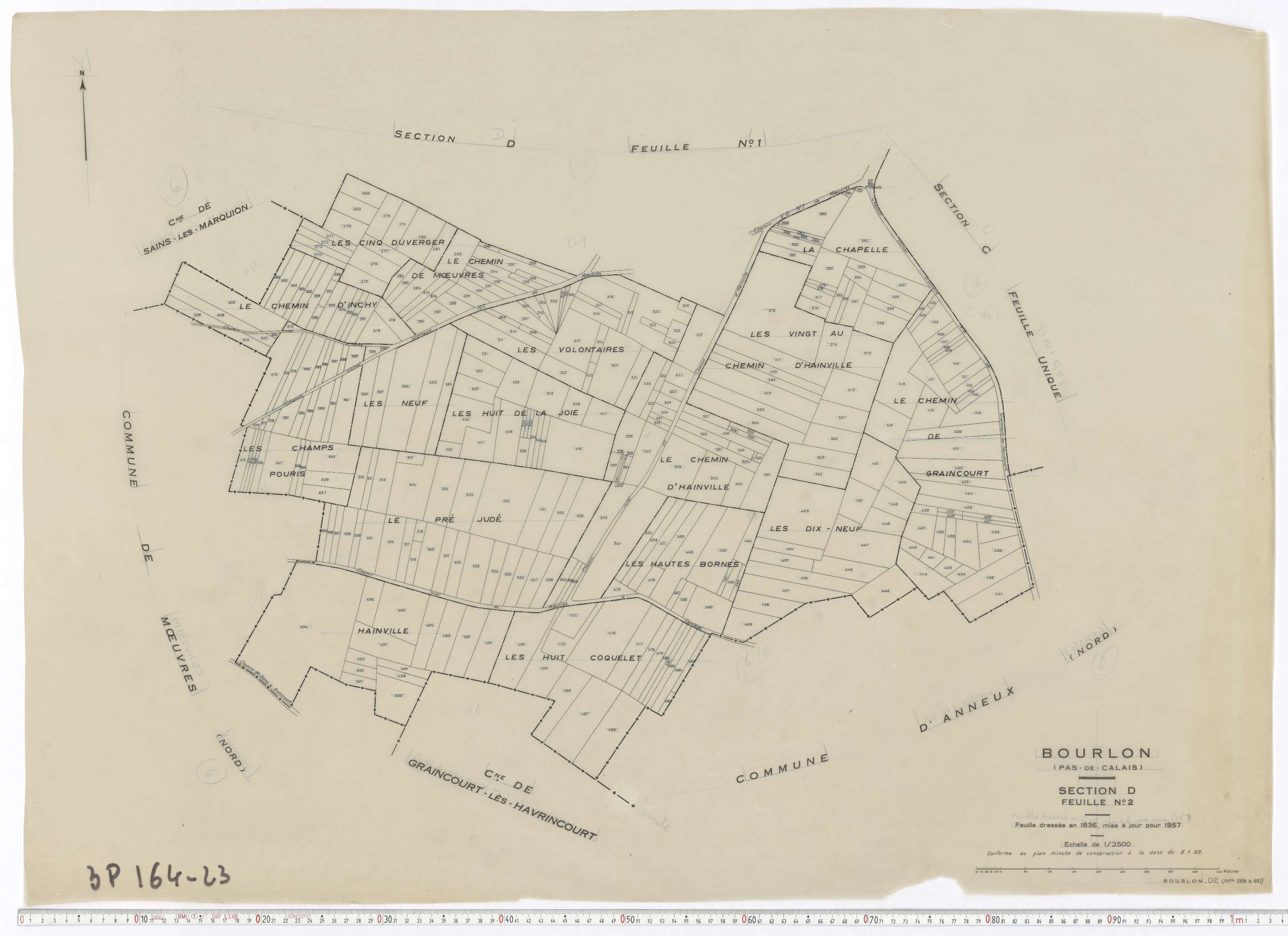 Bourlon - Section D, feuille 2.