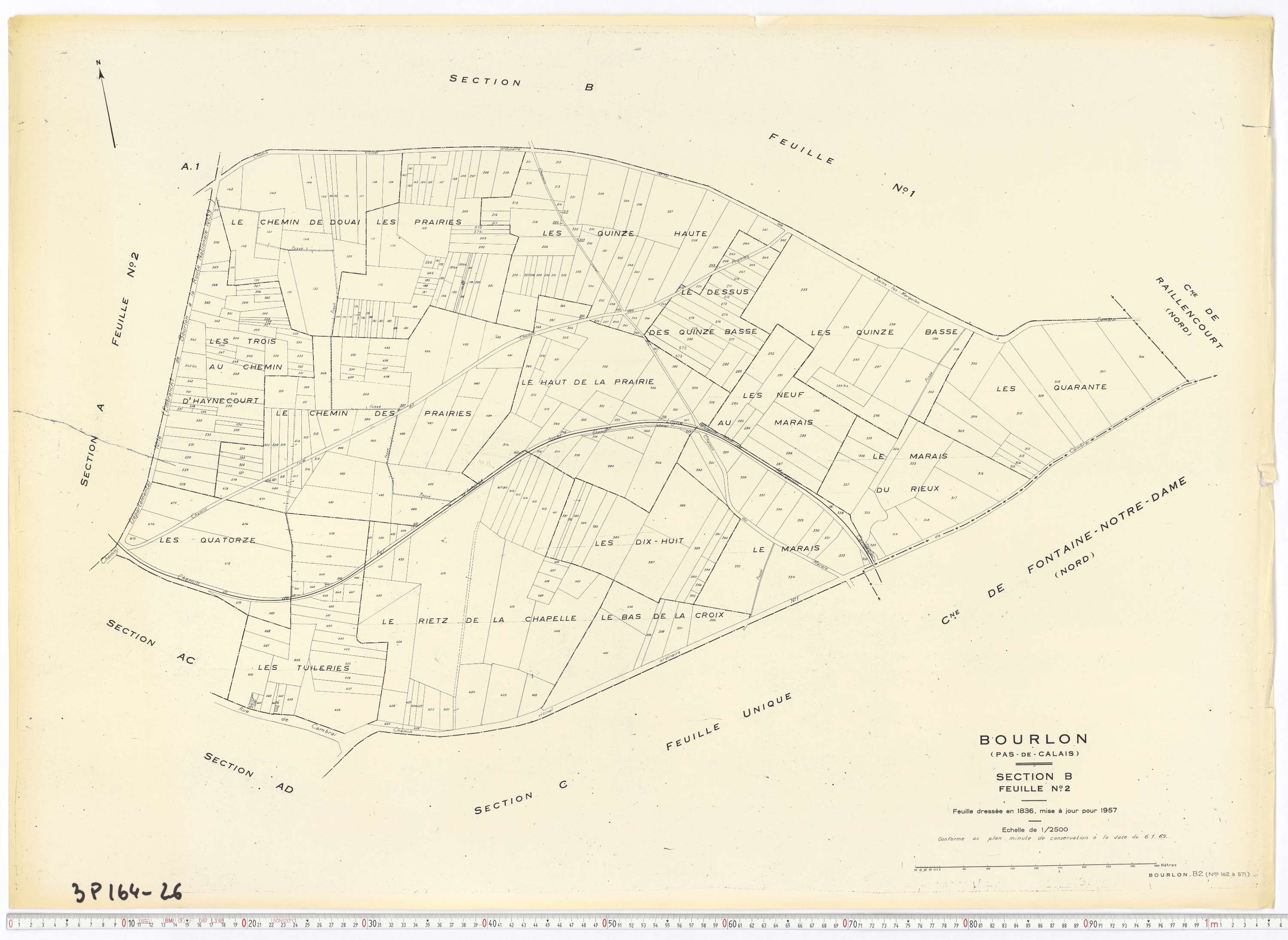 Bourlon - Section B, feuille 2.