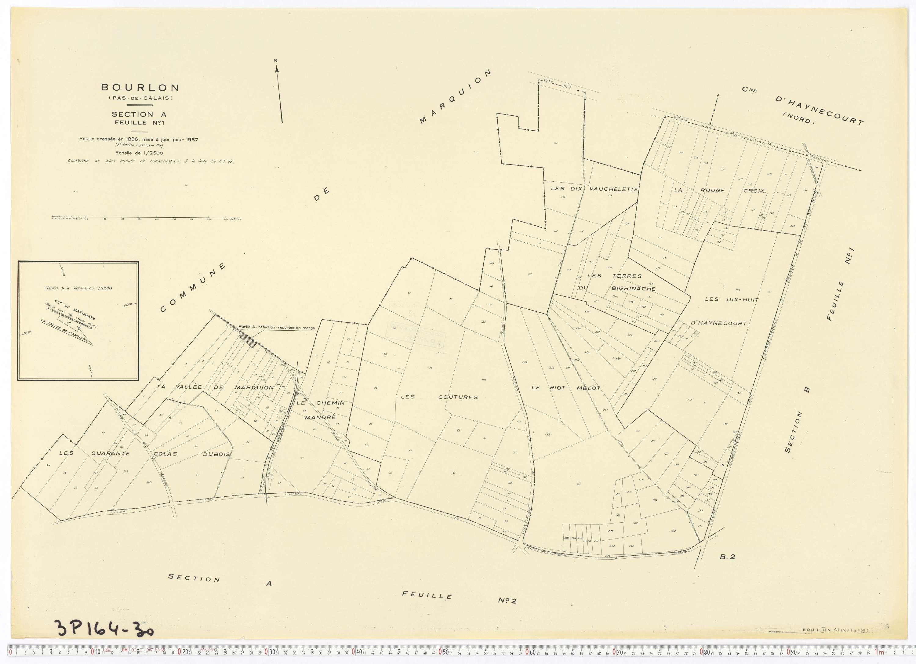 Bourlon - Section A, feuille 1.