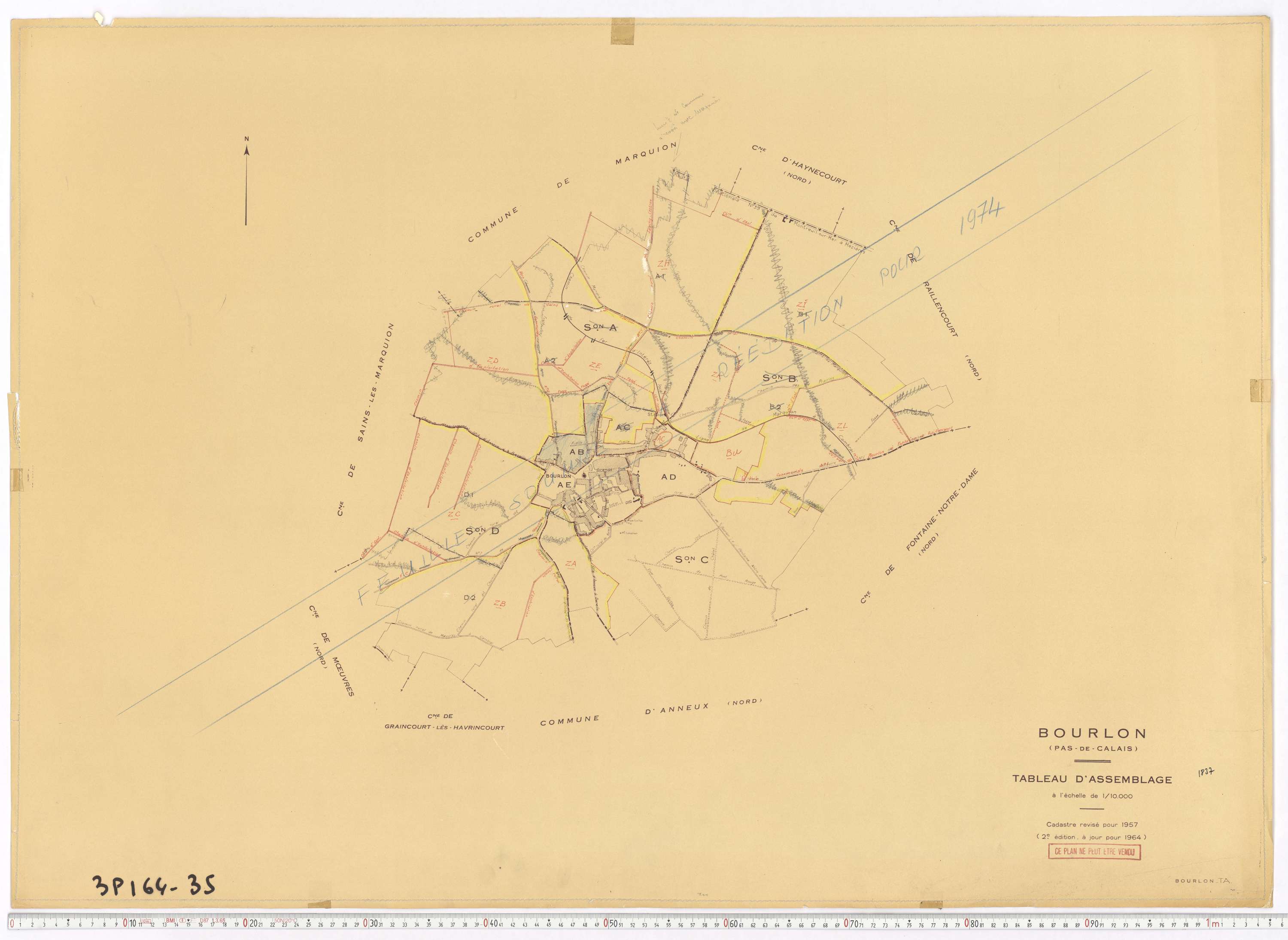 Bourlon - Tableau d'assemblage.