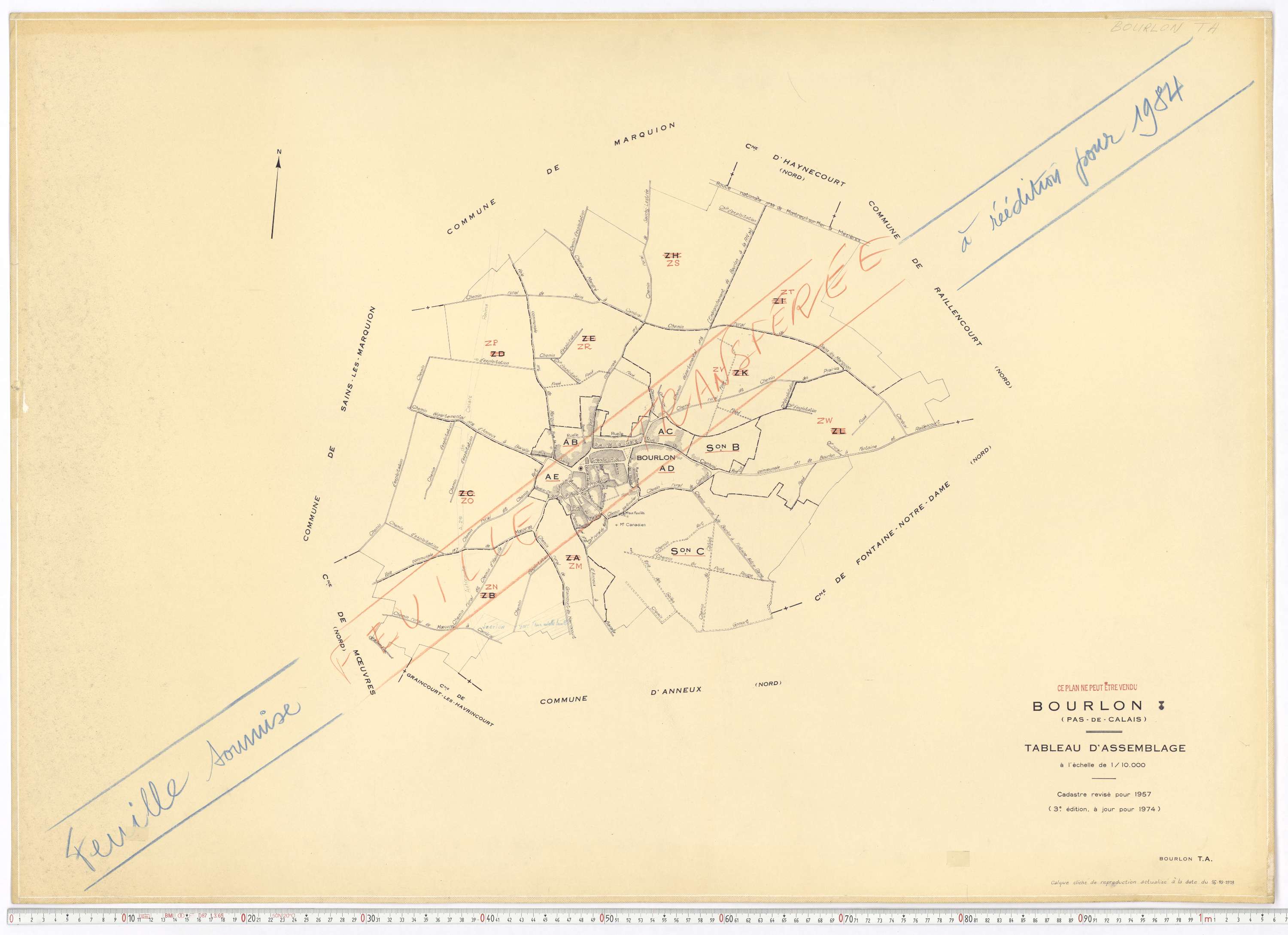 Bourlon - Tableau d'assemblage.