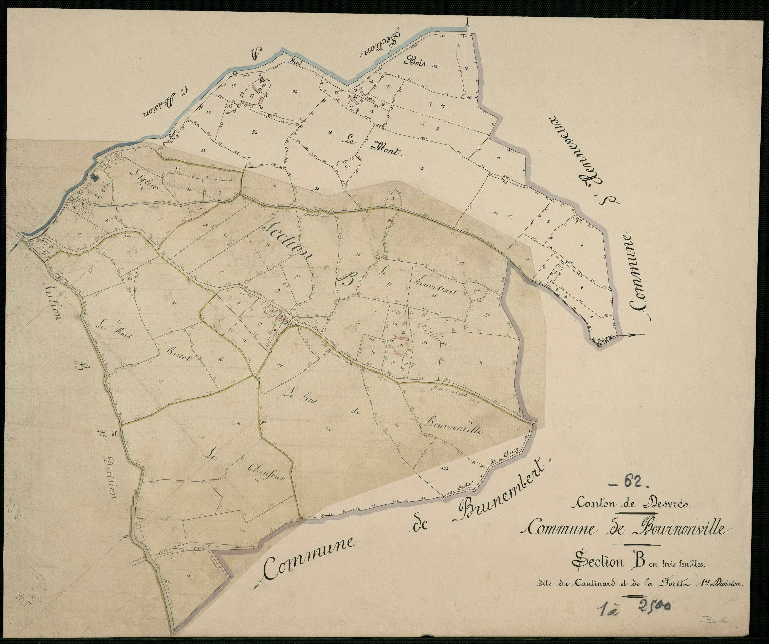 Bournonville - Section B, 1re feuille