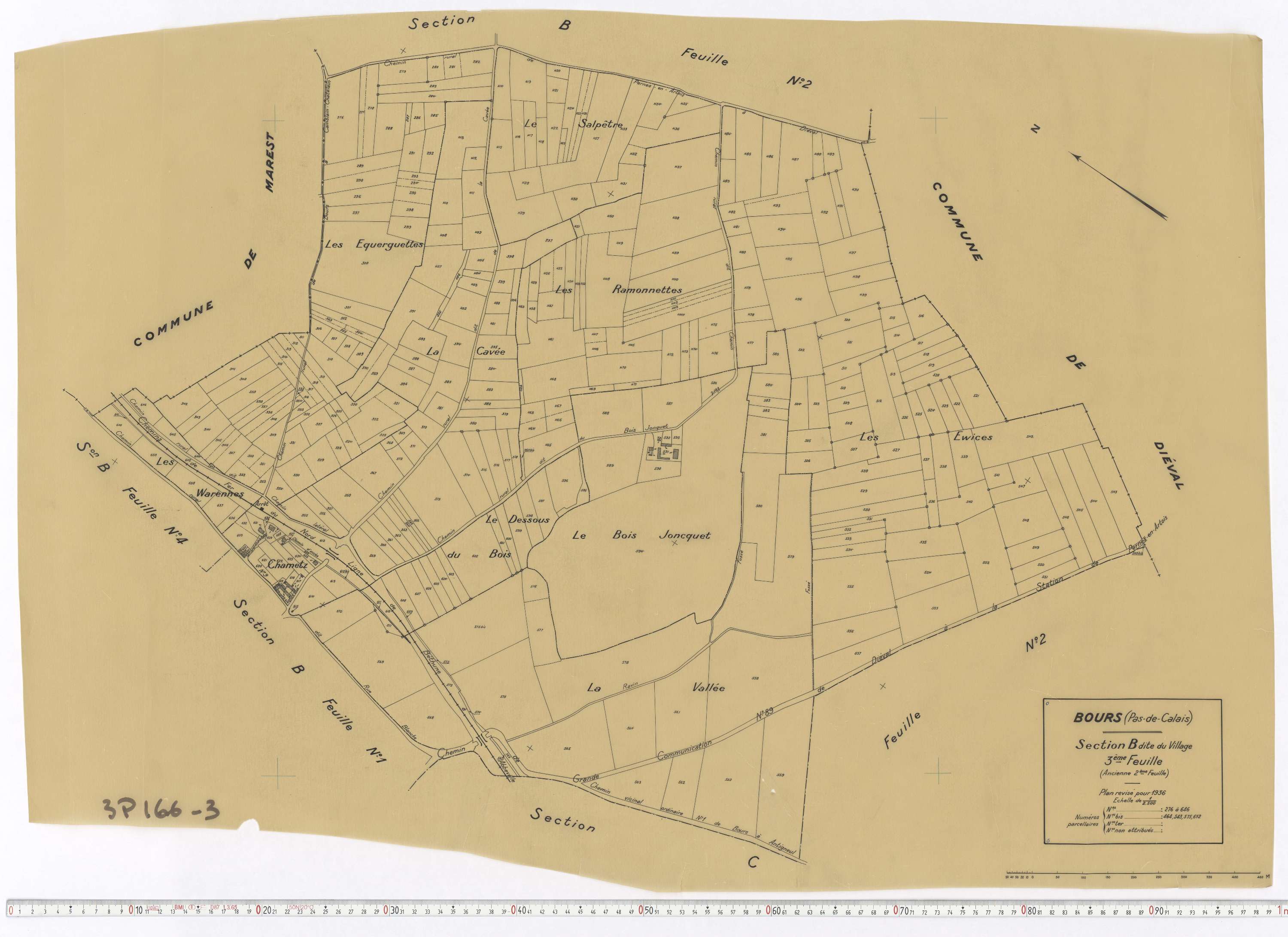 Bours - Section B, feuille 3.