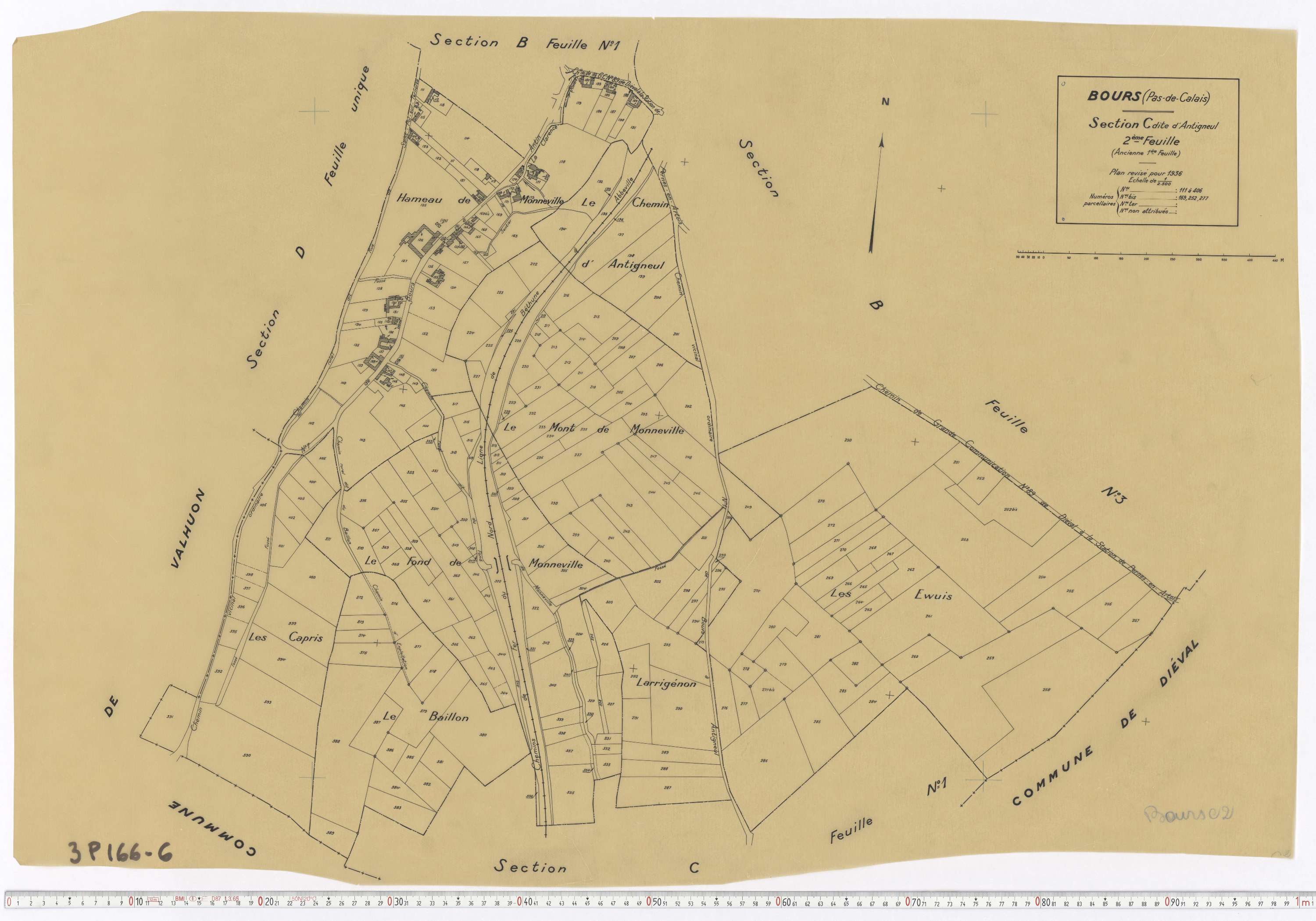 Bours - Section C, feuille 2.