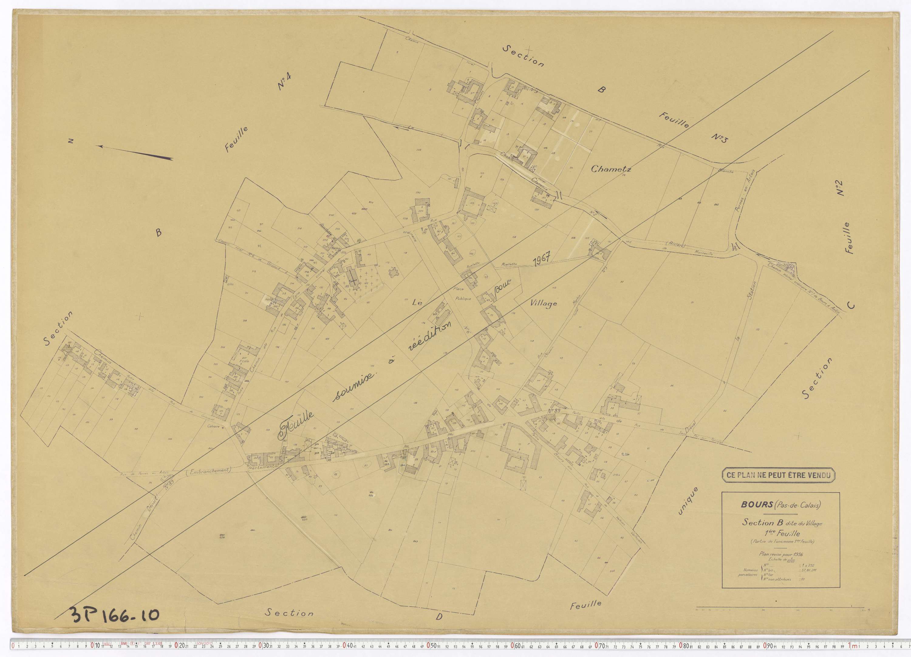Bours - Section B, feuille 1.