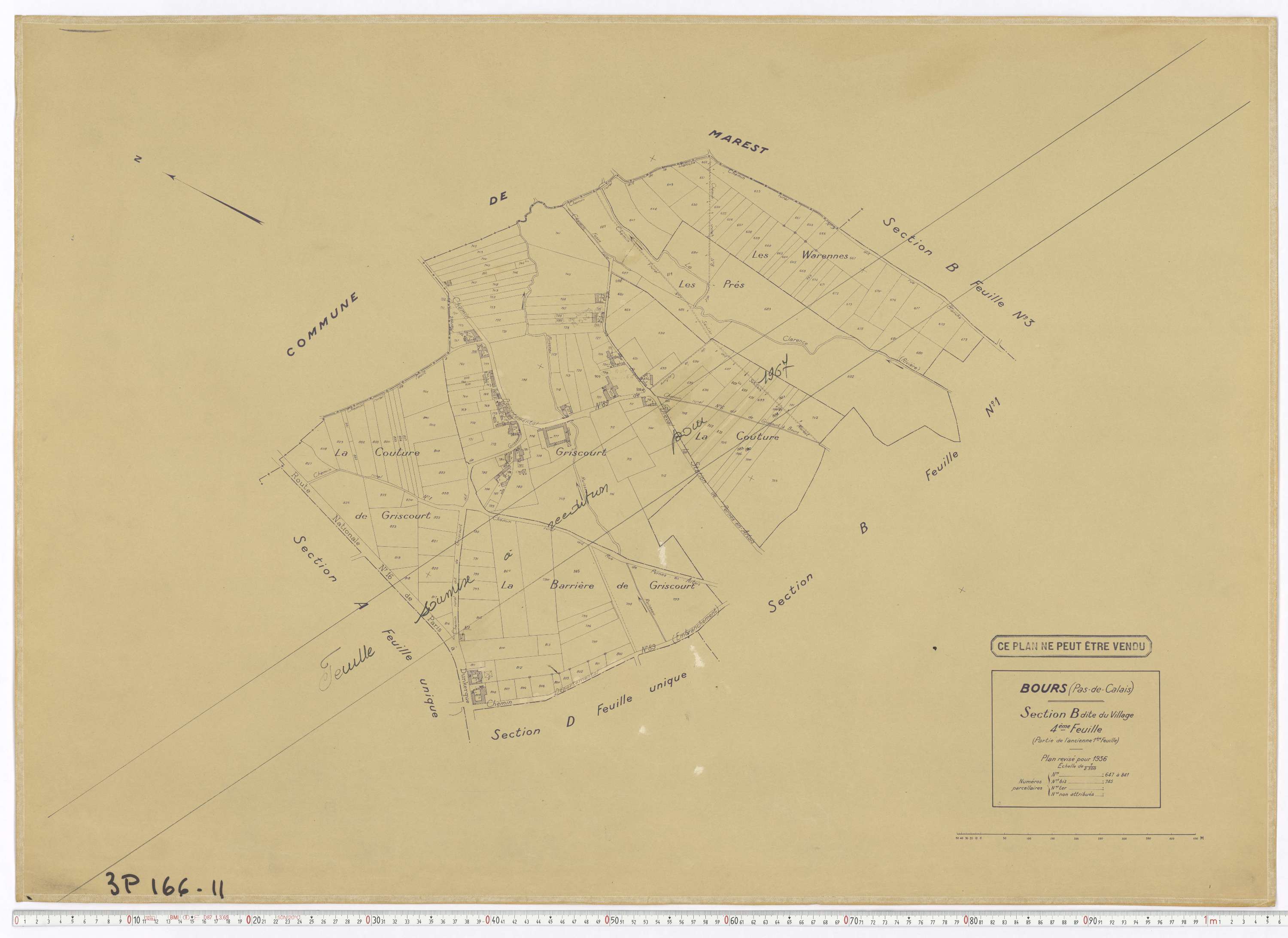 Bours - Section B, feuille 4.