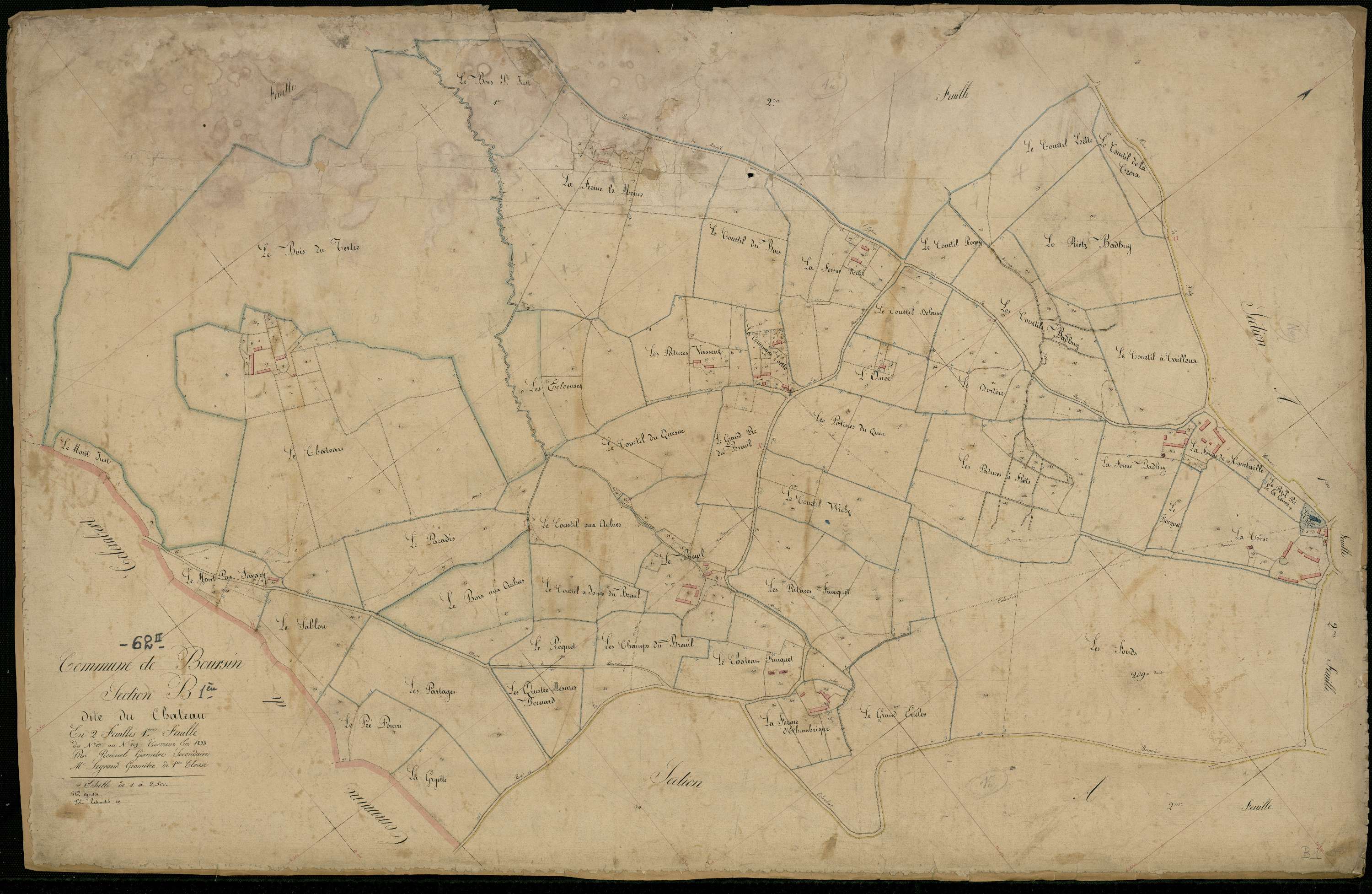 Bours - Section B, 1re feuille